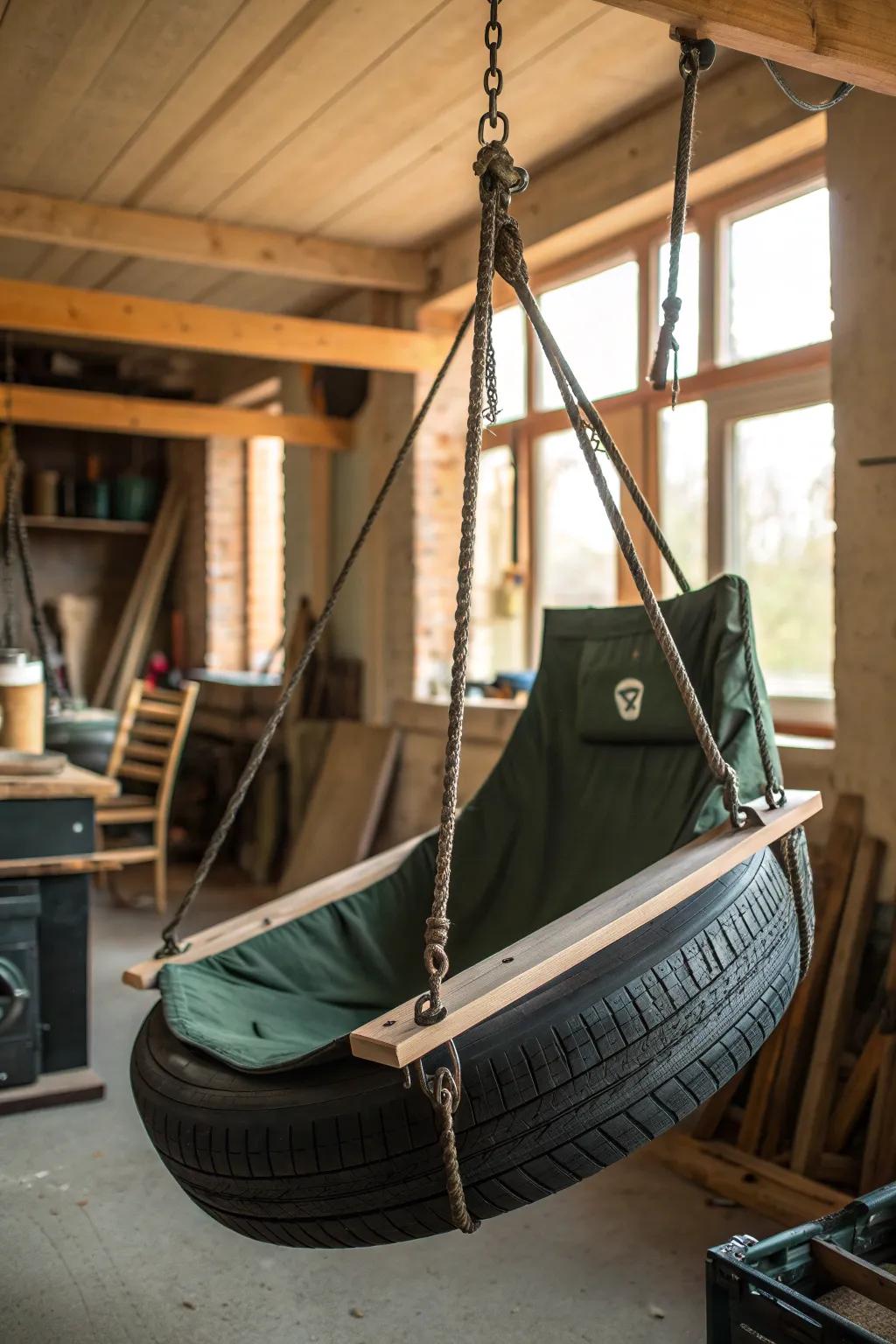 Craft the perfect blend of comfort and style with this innovative tire hammock chair, where creativity meets craftsmanship.