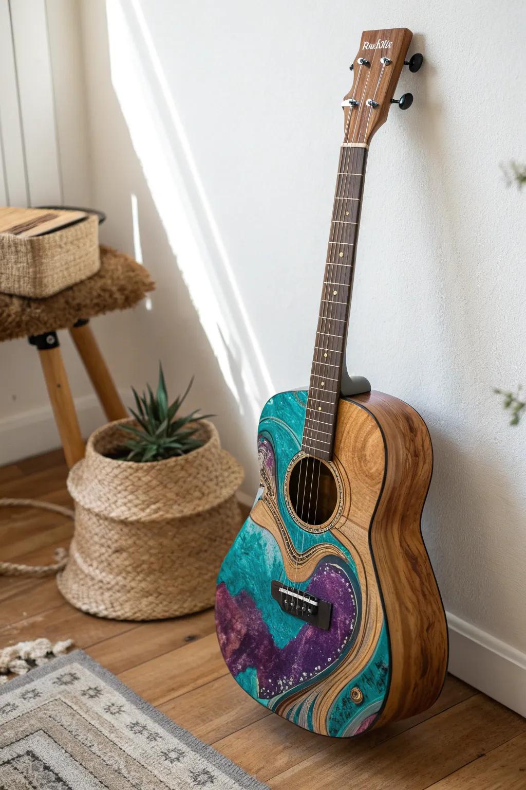 Strum the rainbow: A stunning blend of music and art with Unicorn Spit.