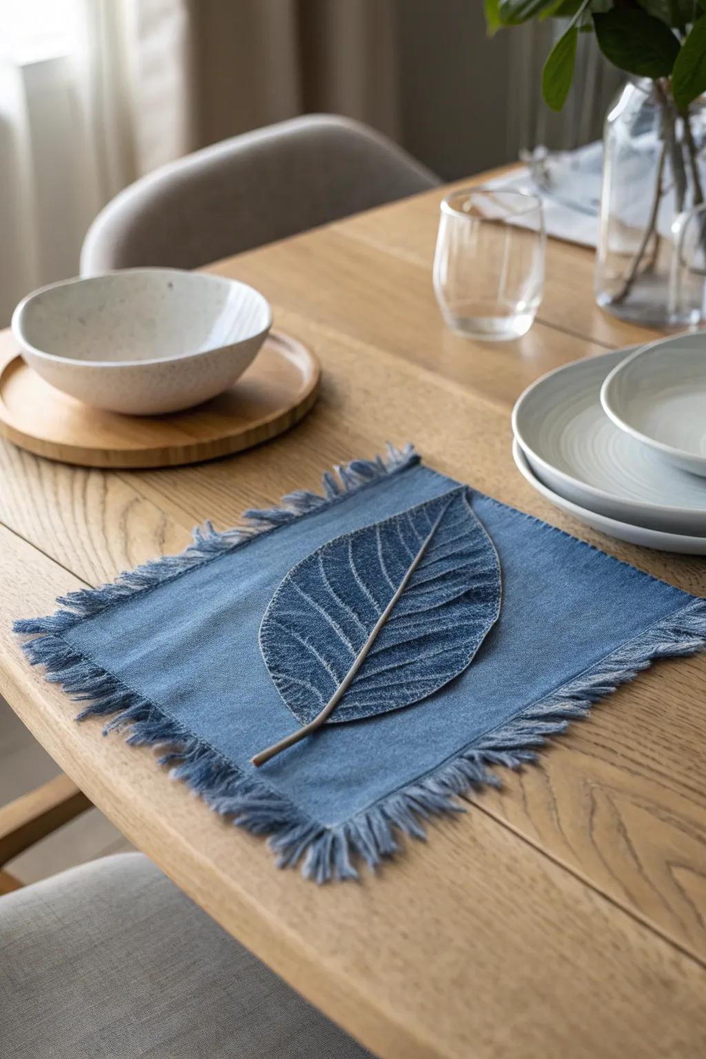 Elevate your table decor with a touch of denim elegance. 🌿✨ #ScandiBohoCharm