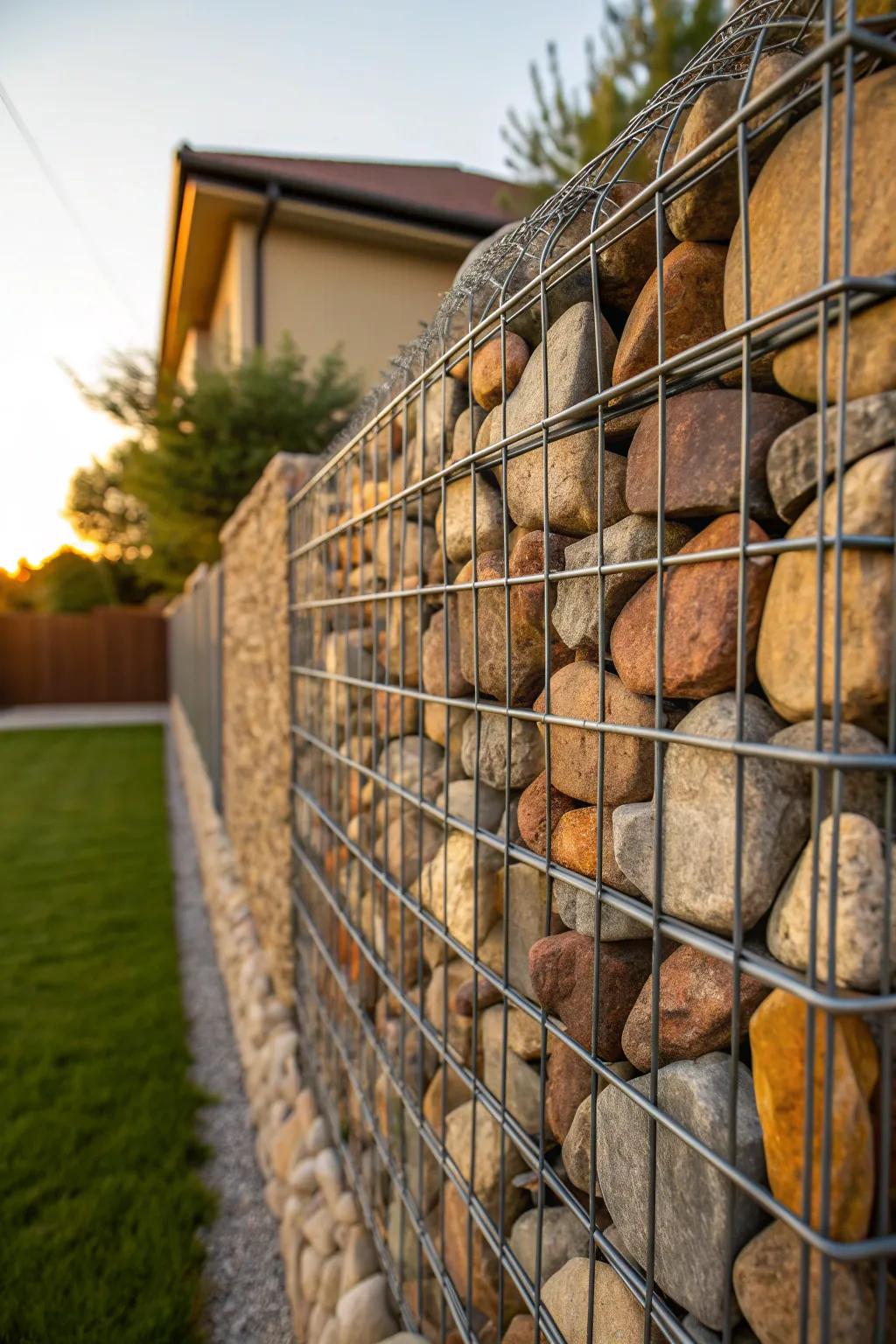 Transform your space with the bold elegance of gabion walls—where style meets durability.