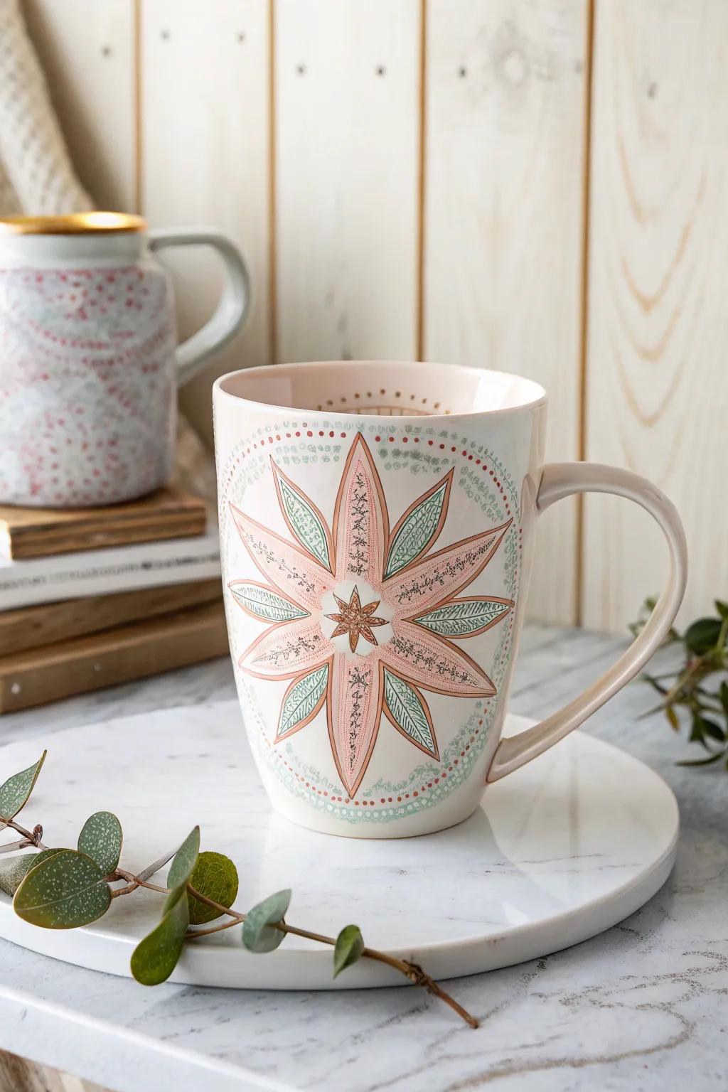 Illuminate your space with the radiant charm of starburst zentangle patterns.