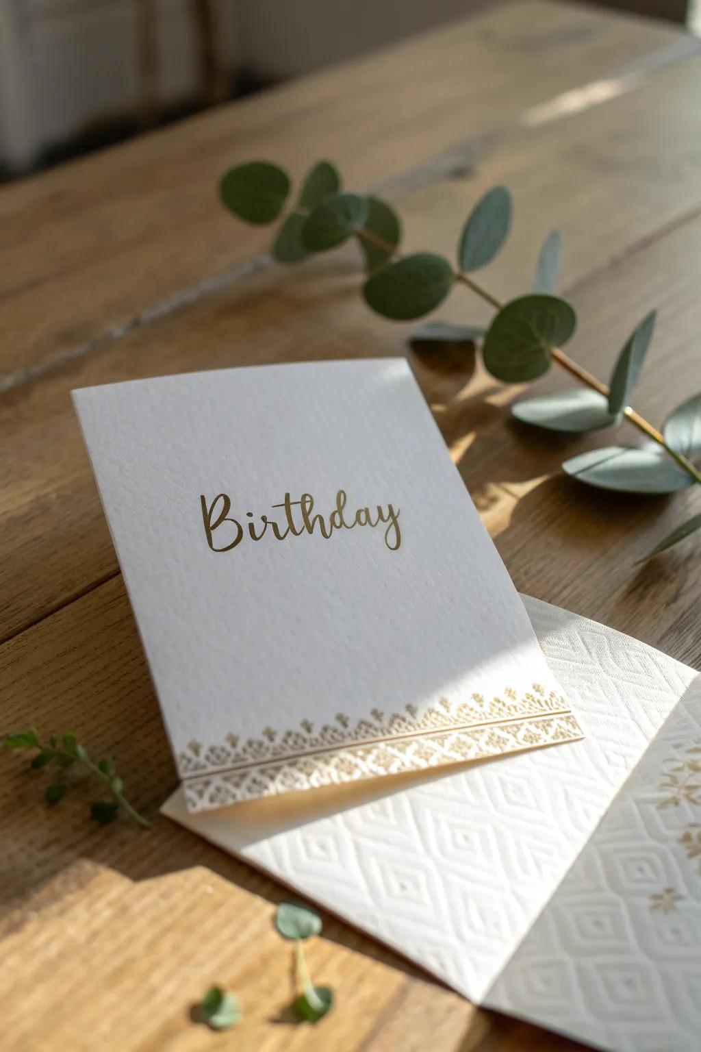 Celebrate with heartfelt elegance: A golden message for a special day.