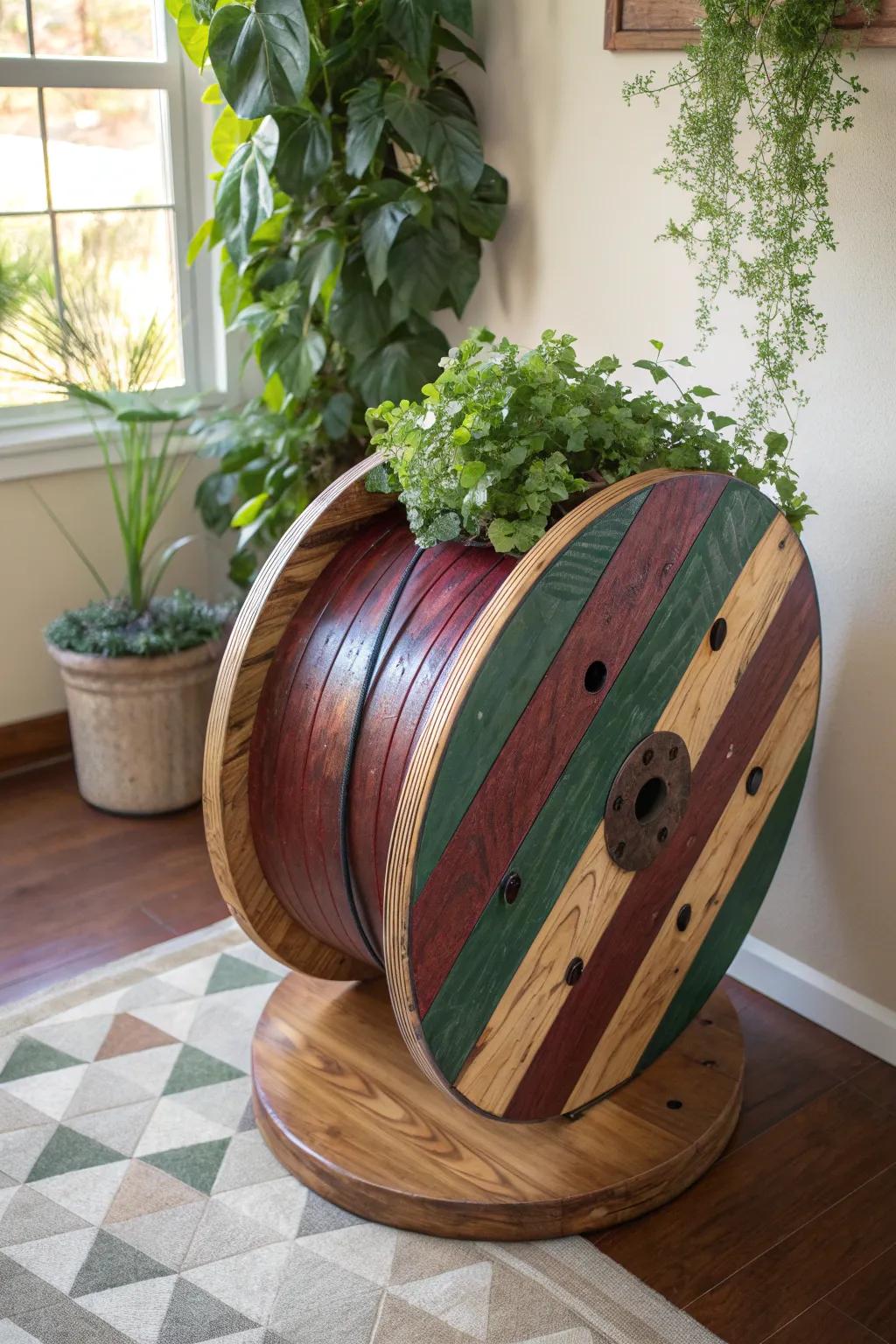 Transform your space with this bold and handcrafted plant stand.