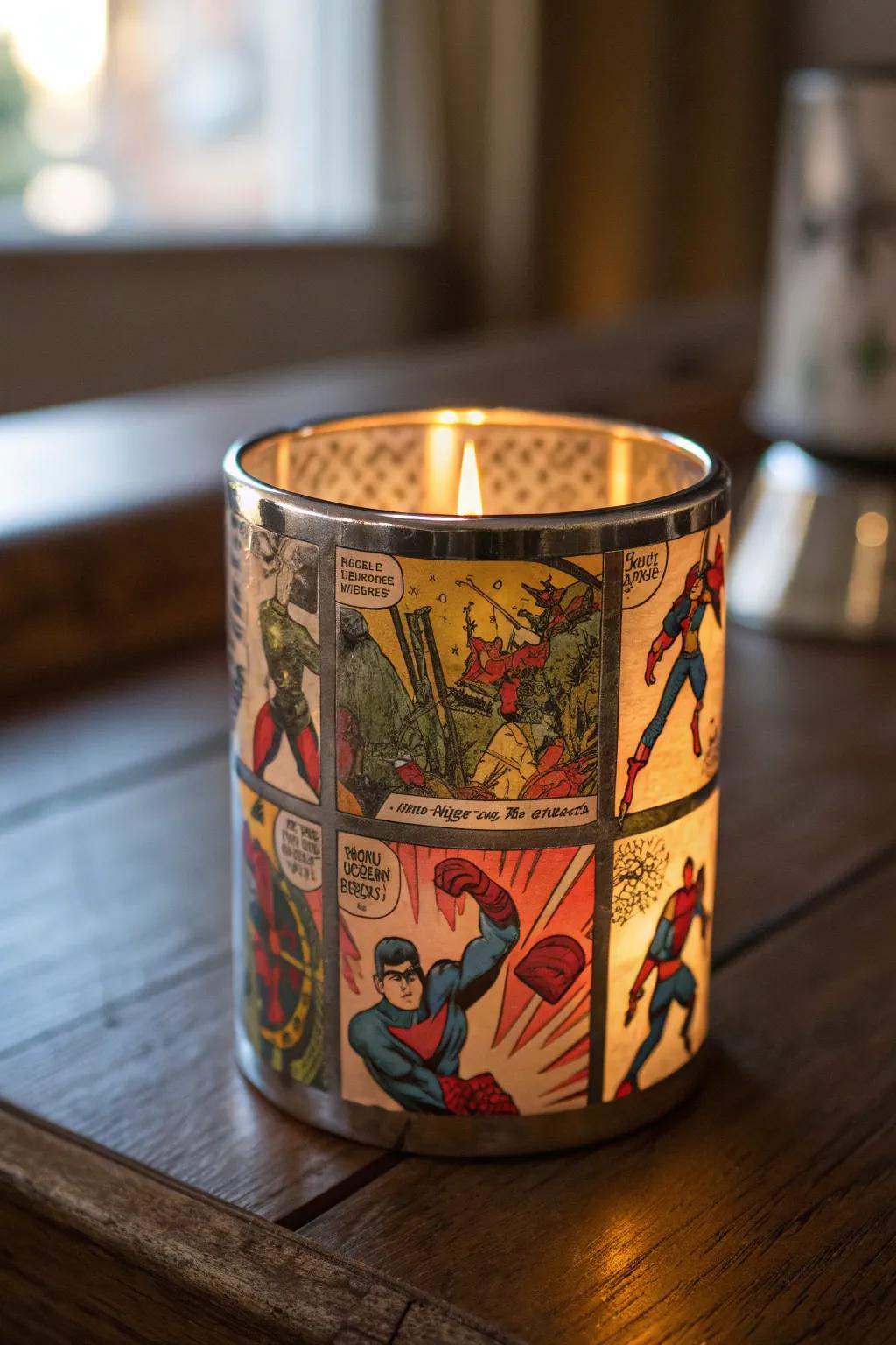 Ignite your space with adventure: Comic Book Candle Holders for a heroic touch.