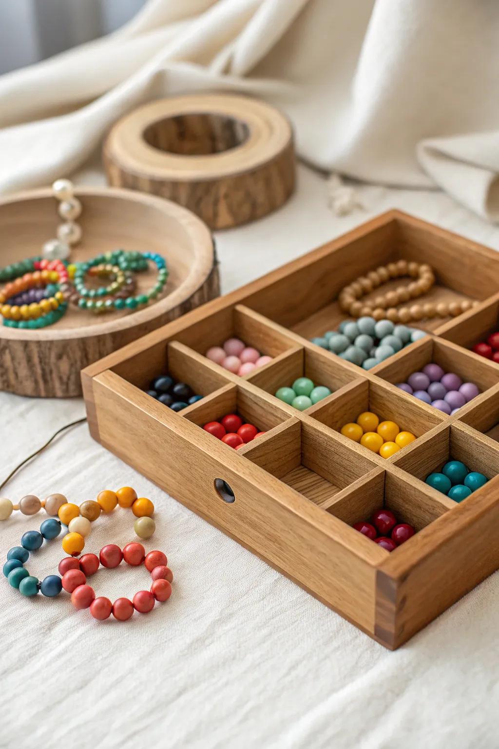 Take your creativity on the road with our elegant bead organizer—where minimalist design meets boho charm.