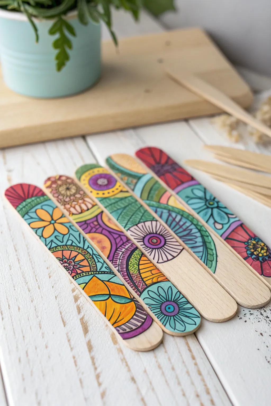 Unleash creativity with vibrant popsicle stick puzzles for little minds!