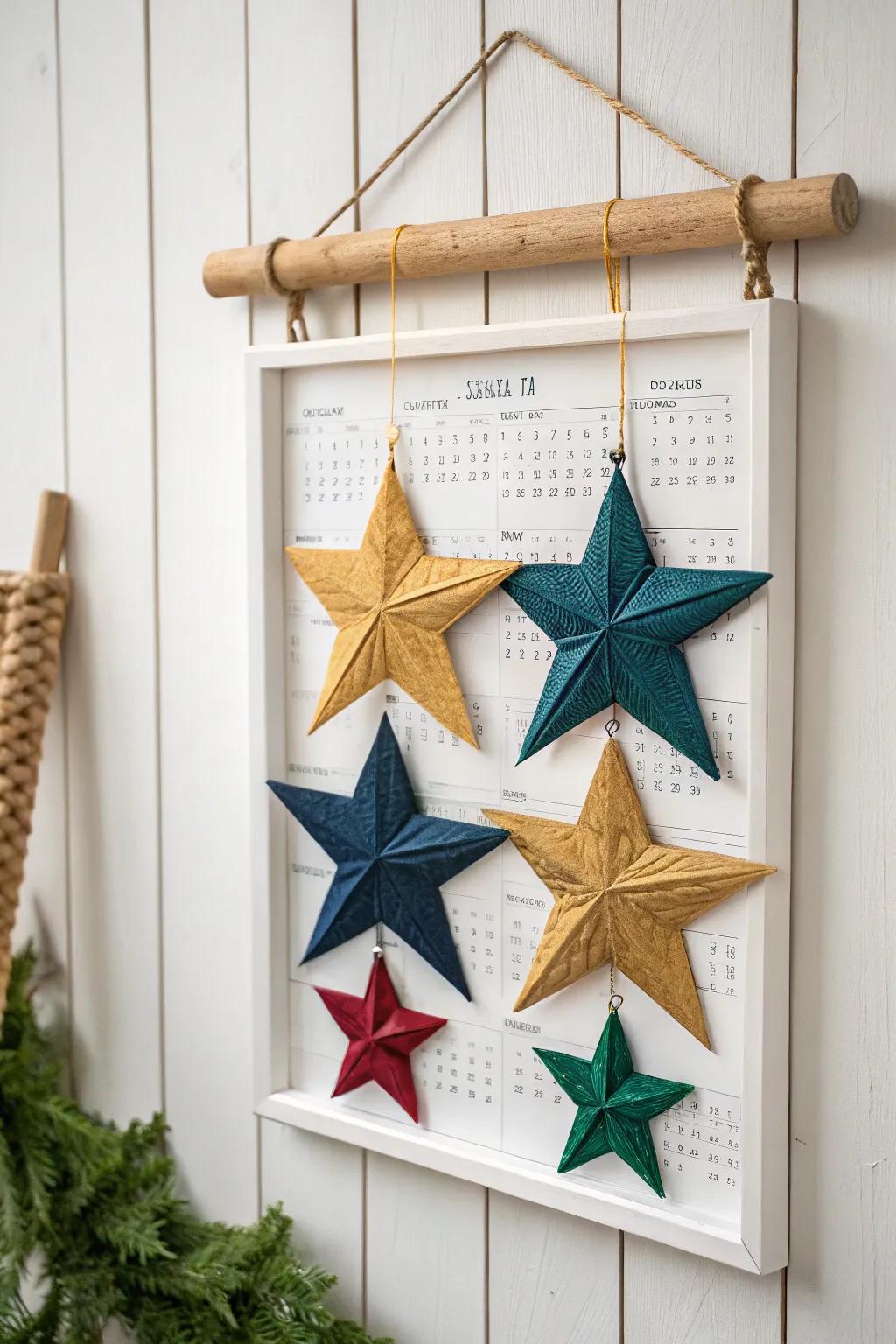 Elevate your planning with this stunning star-themed calendar, where functionality meets Scandinavian minimalism and boho elegance.