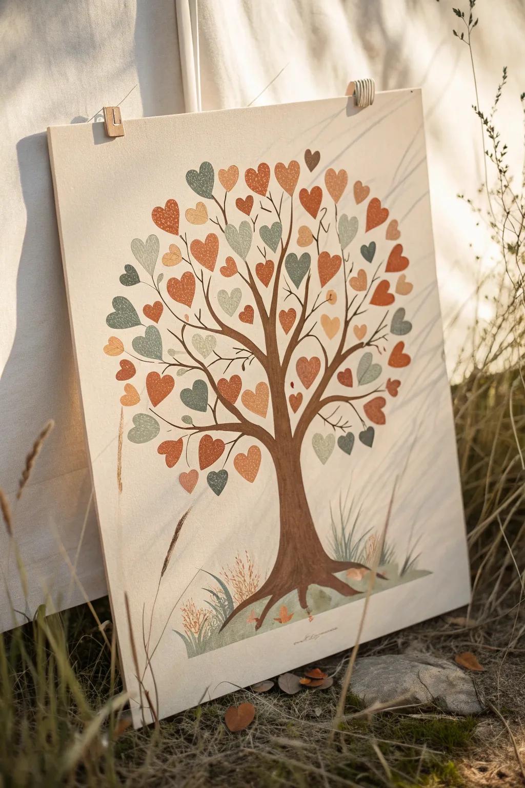 Celebrate love and growth with a heartwarming DIY Heart Tree poster, perfect for adding a touch of handcrafted elegance to your space.