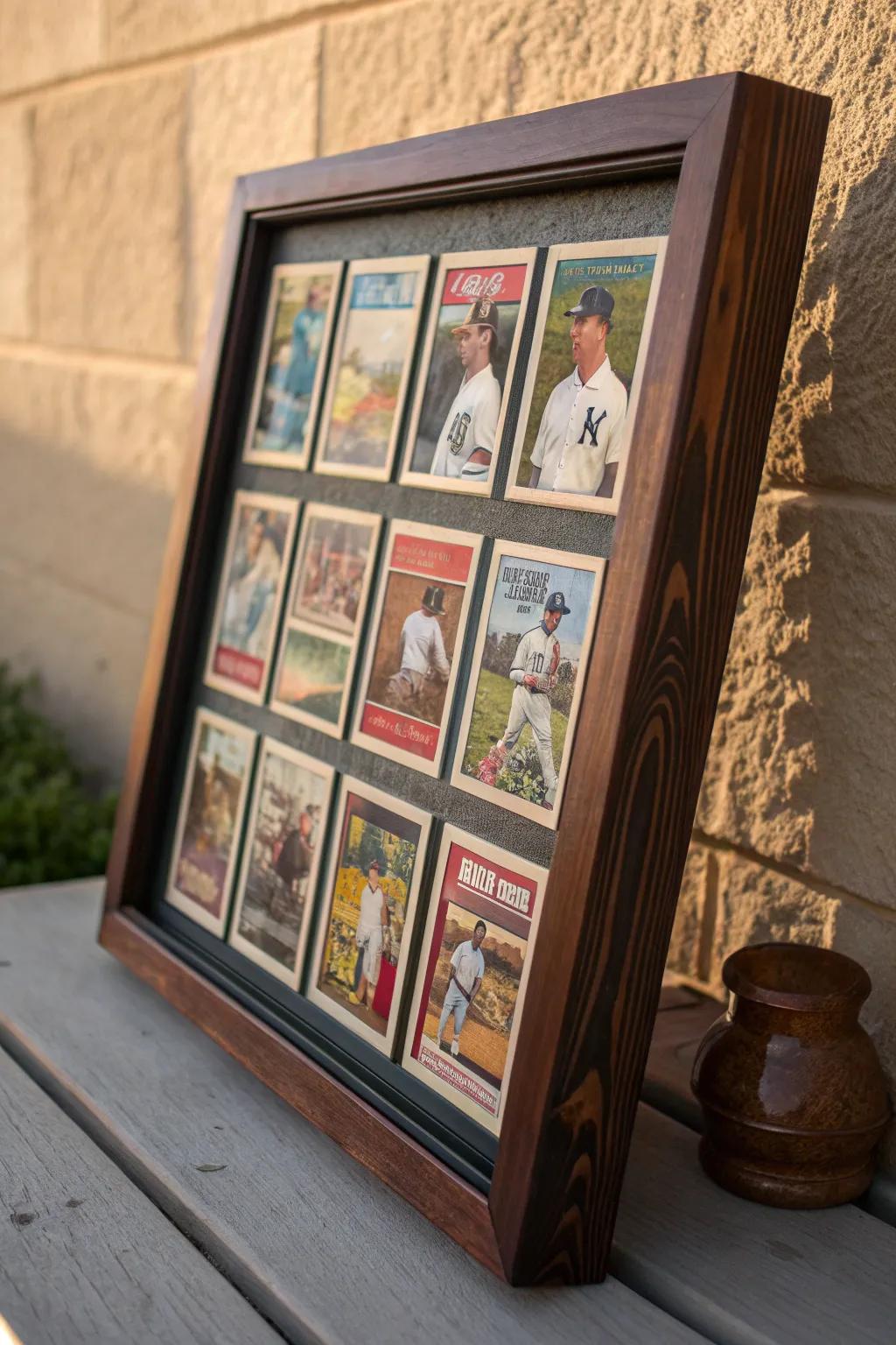 Craft your nostalgia: A striking baseball card collage for the discerning collector.