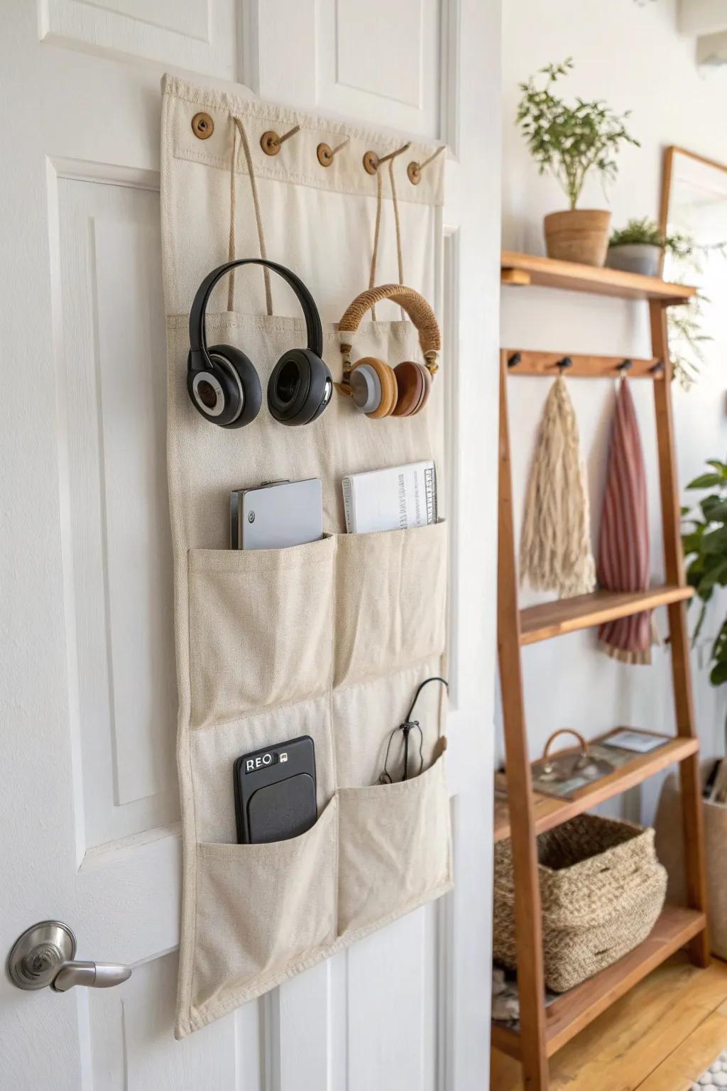 Transform clutter into calm with this simple and chic headphone storage solution!