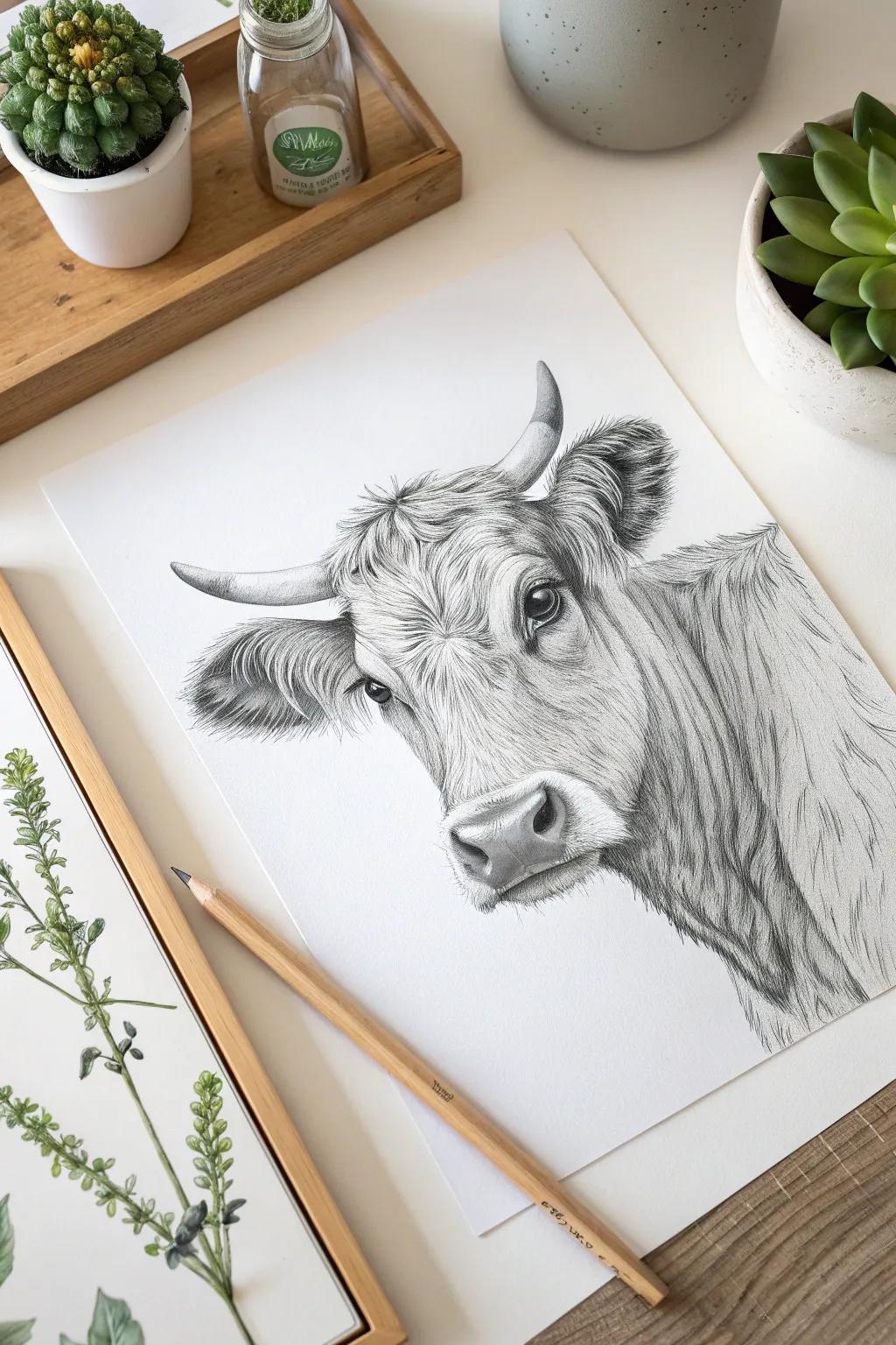 Capture the serene beauty of cows with a minimalist touch. Perfect for those who appreciate detailed craftsmanship.