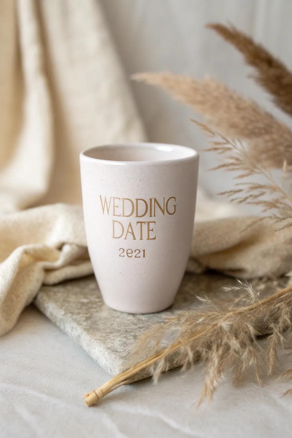 Cherish the moment with a timeless engraved wedding cup.