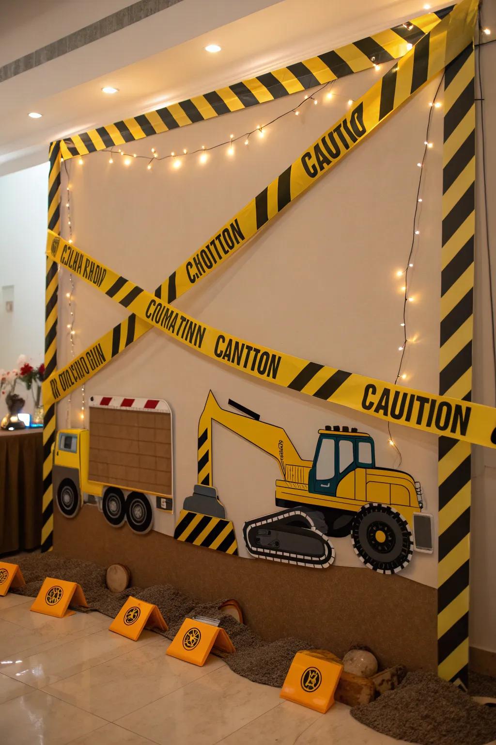 Transform your party space into a dynamic construction zone with this standout backdrop!
