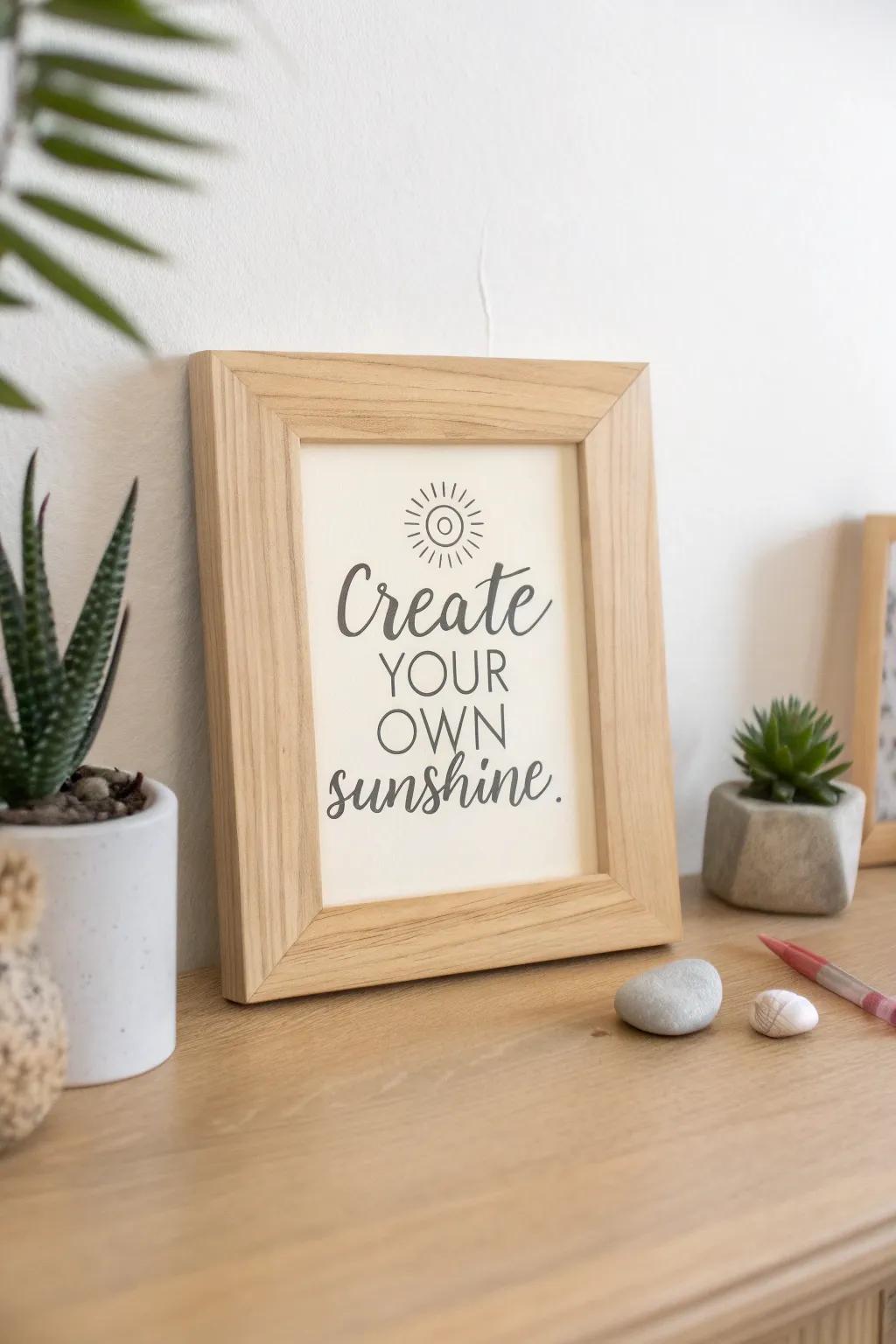 Brighten your workspace with a touch of inspiration and natural elegance.