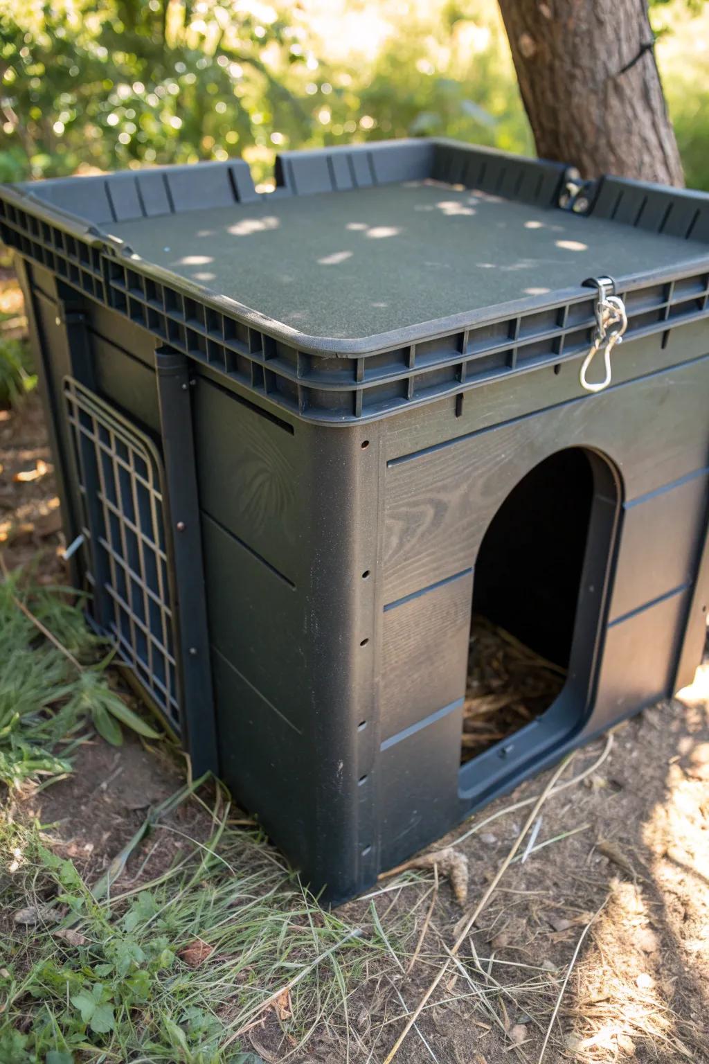Crafted Comfort: Transform a simple plastic tote into a cozy haven for your ducks.