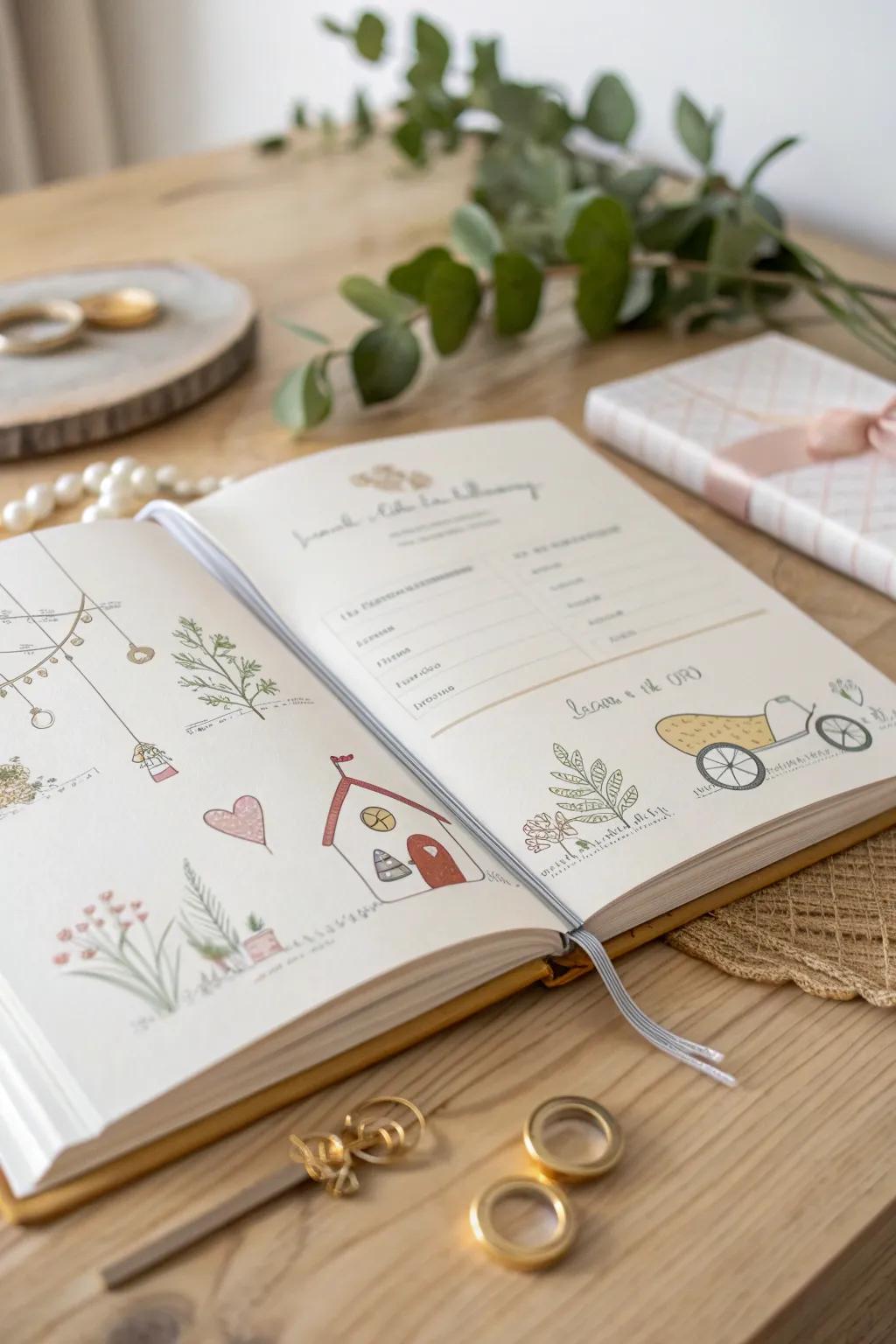 Walk down memory lane with a beautifully crafted family timeline, where simplicity meets natural elegance.