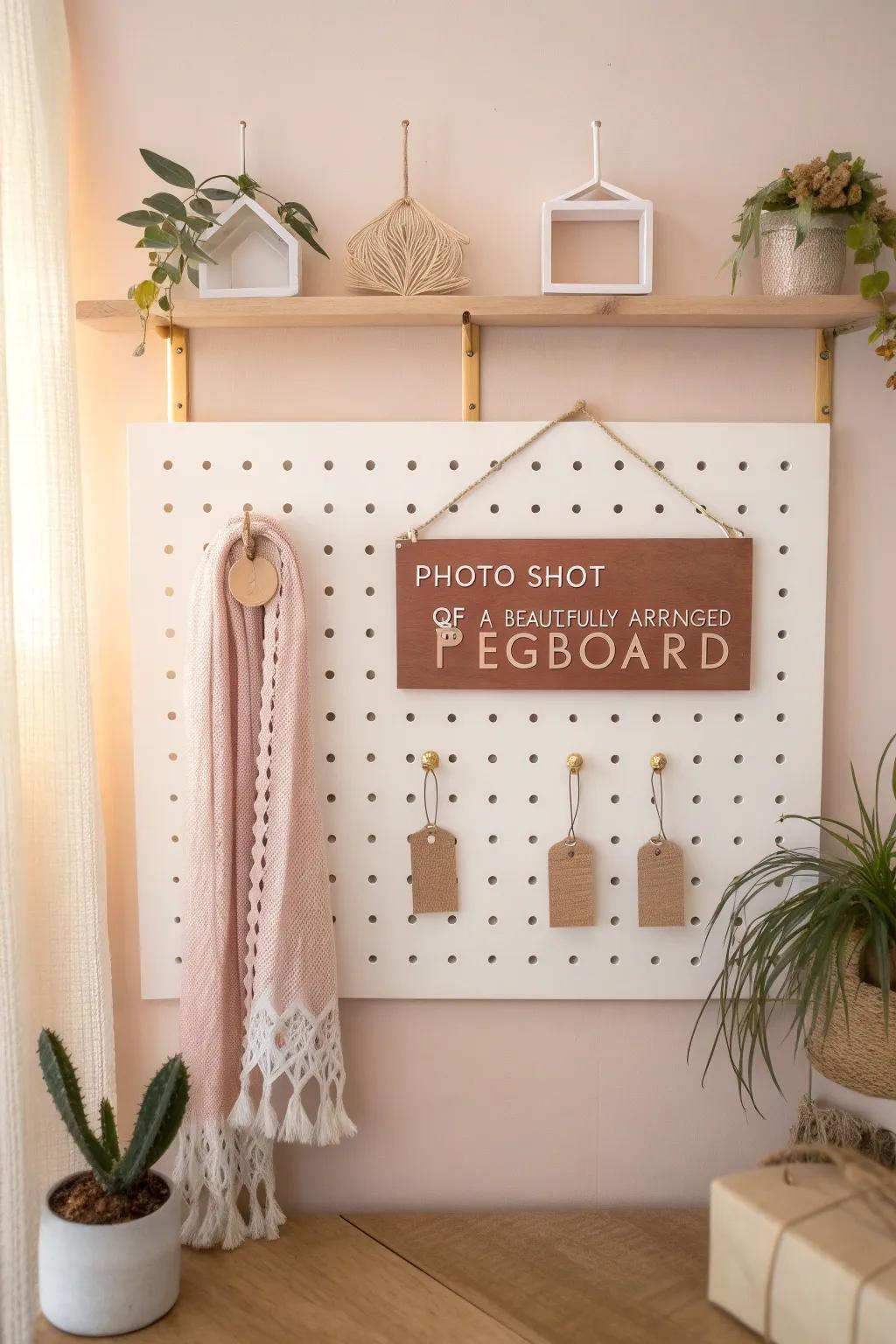 Transform your to-do list into a work of art with this elegant pegboard chore chart!