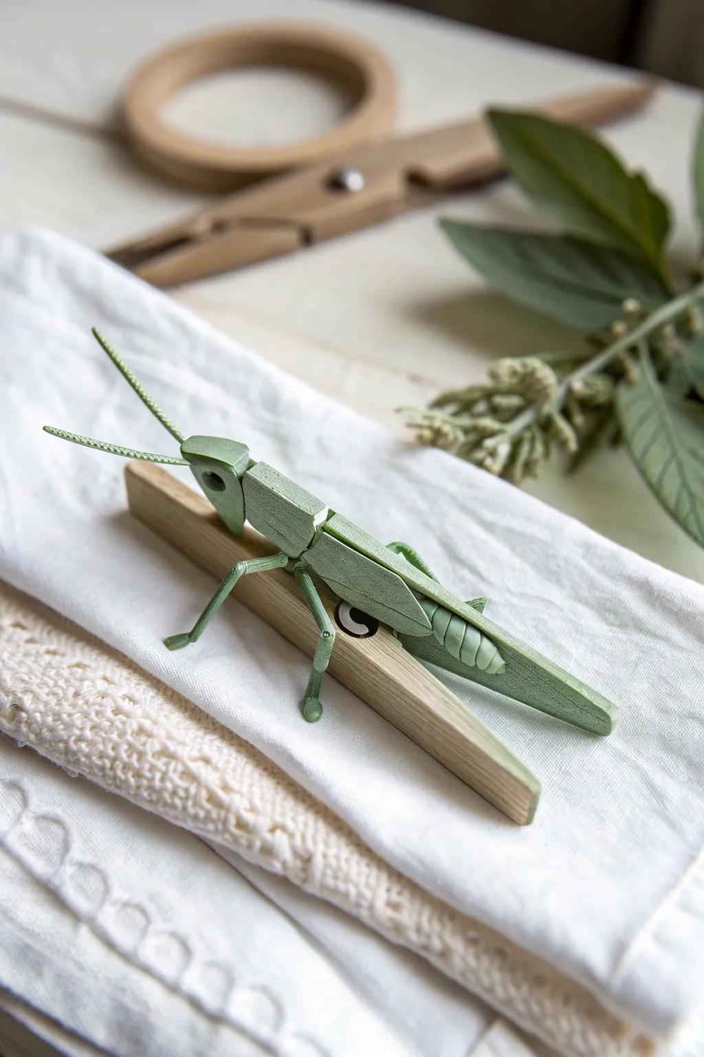 Crafted with simplicity and charm: Discover the art of making clothespin locusts.