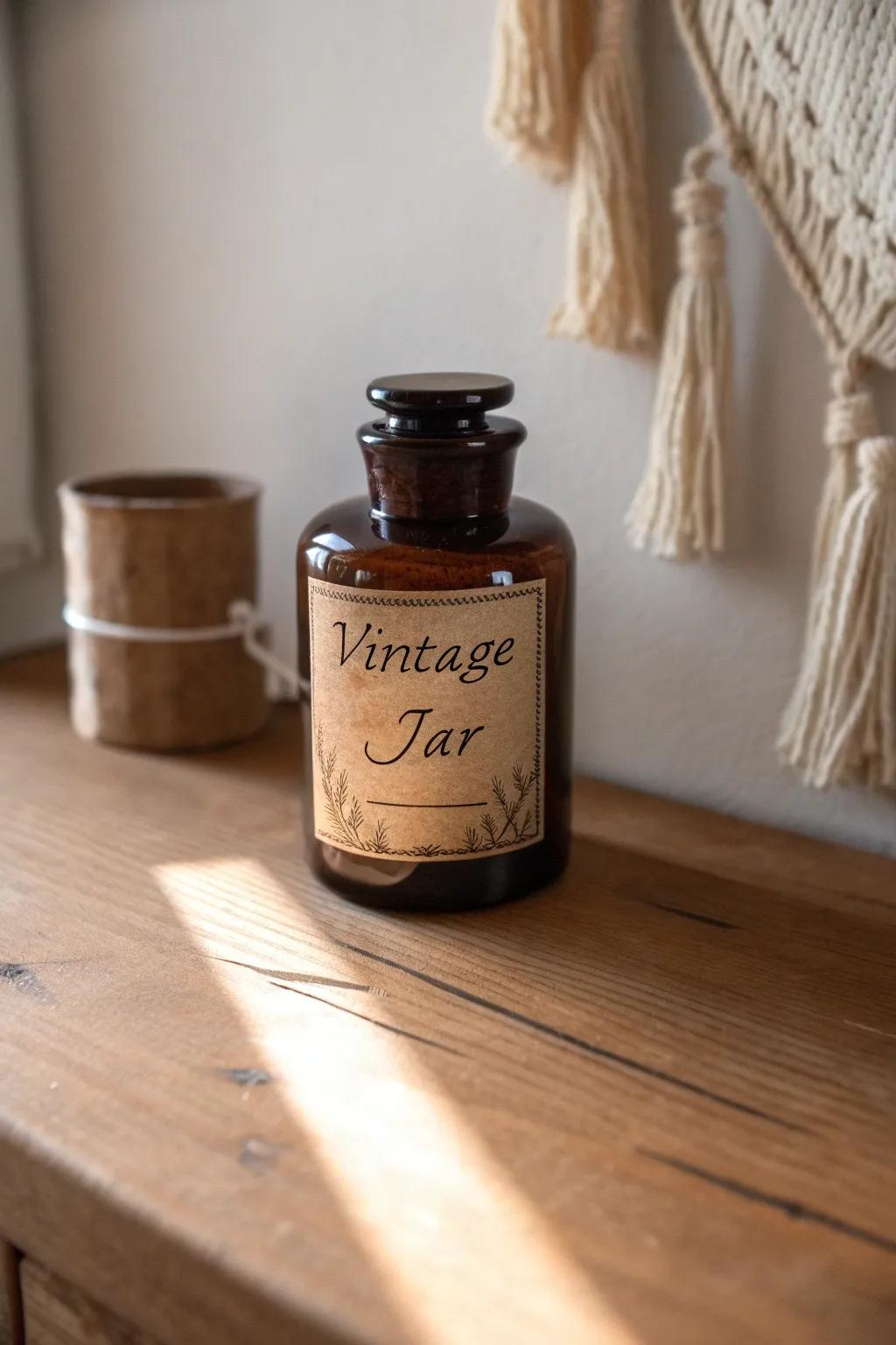 Transform your kitchen into a charming old-world haven with vintage-style paper labels, crafted for timeless elegance.