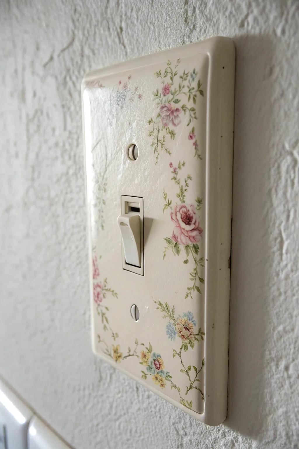 Embrace nostalgia with vintage-inspired porcelain switch covers that add a touch of elegance to any room.