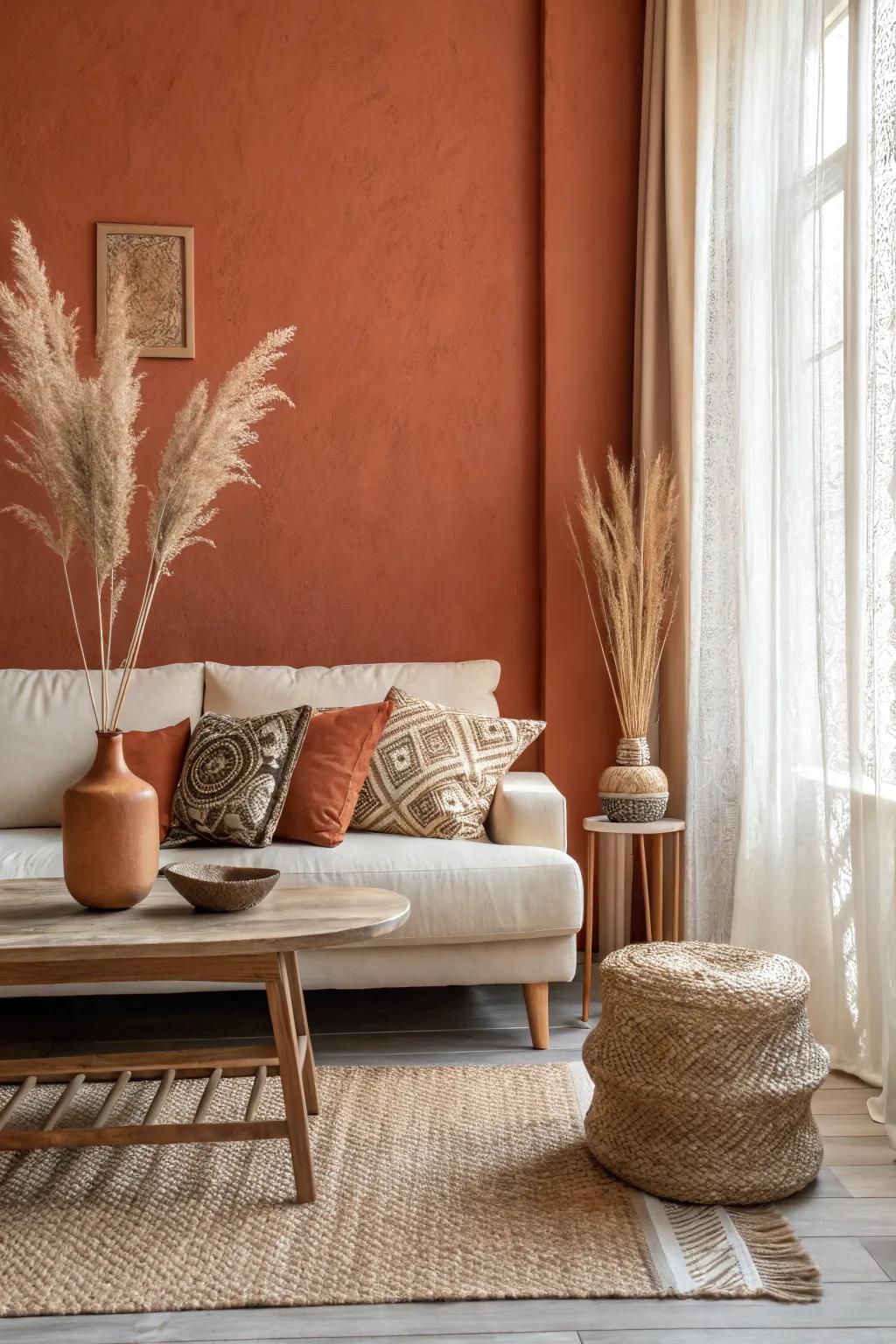 Transform your space: A bold accent wall breathes new life into minimalist elegance. #HomeMakeover #AccentWall