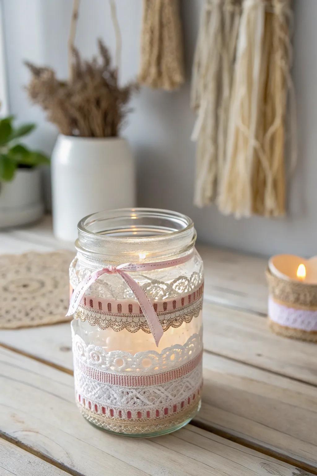 Transform your space with a touch of lace and ribbons—where elegance meets simplicity.