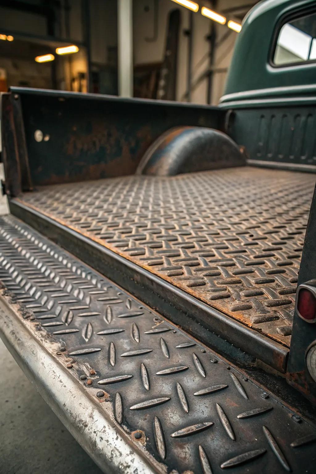 Elevate your rat rod's style with industrial metal grate flooring—ruggedly handsome and built for the bold.