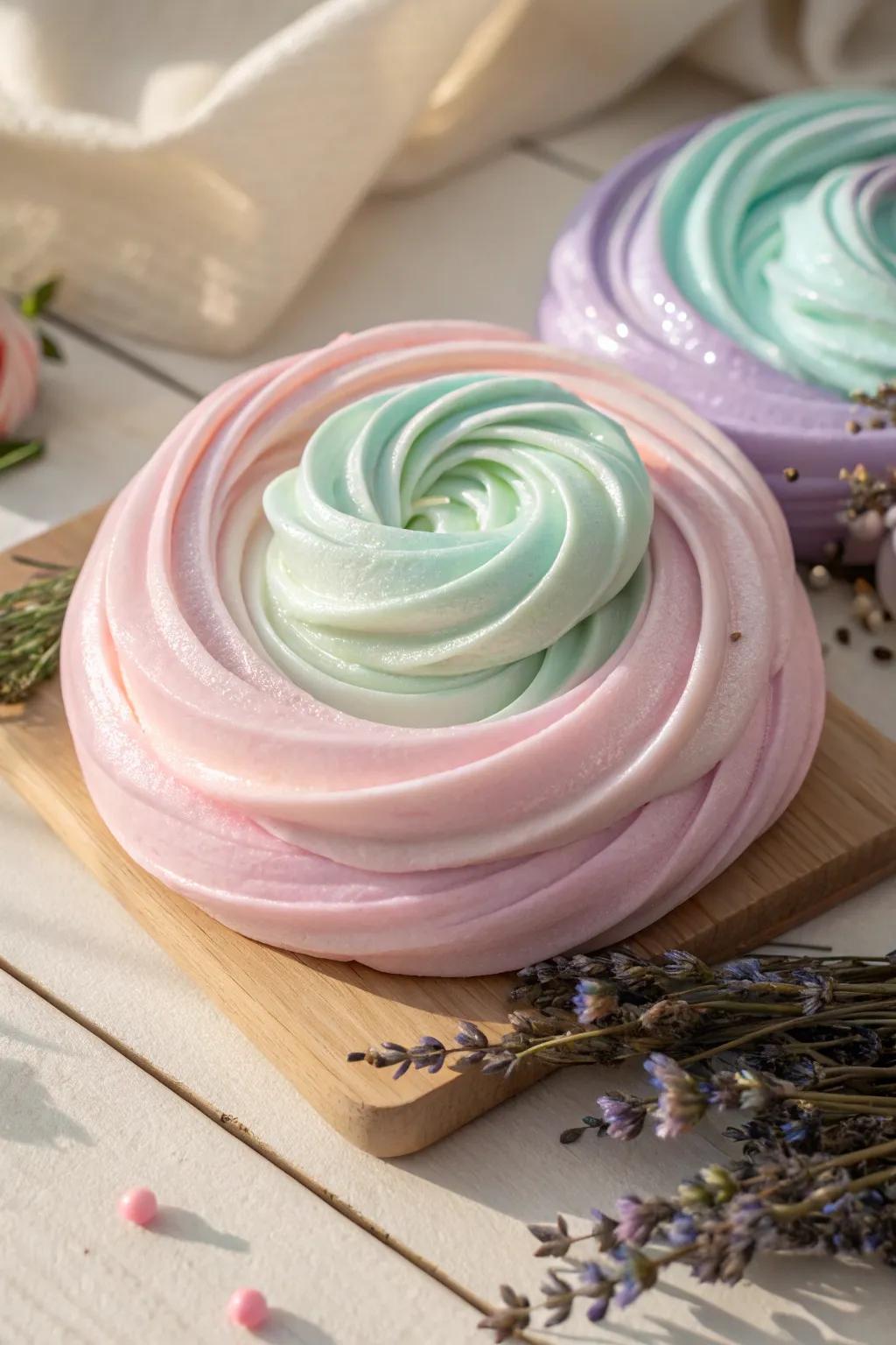 Embrace the pastel dream: a swirl of soft hues blending craftsmanship and natural beauty.