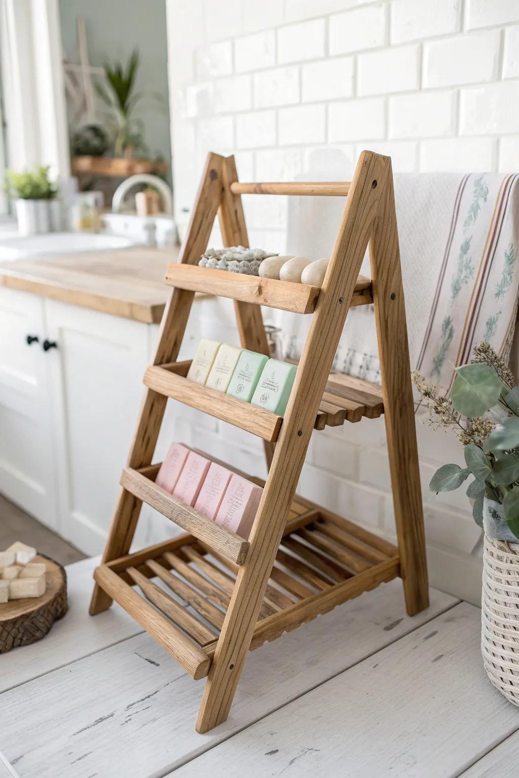Embrace rustic elegance and simplicity with this charming wooden soap rack, perfect for a minimalist and natural aesthetic.