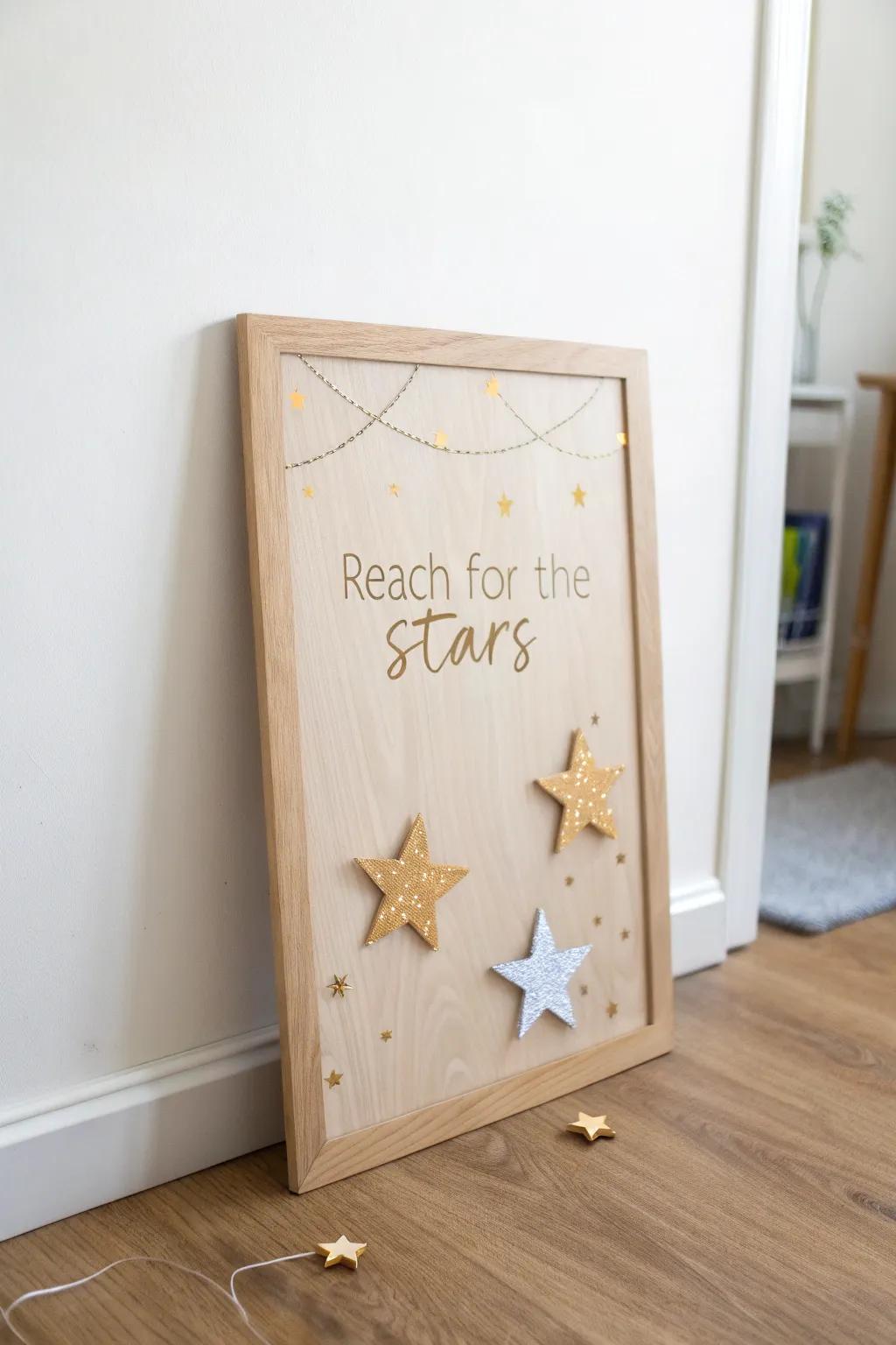 Inspire your space with a minimalist touch: 'Reach for the Stars' in Scandinavian elegance.