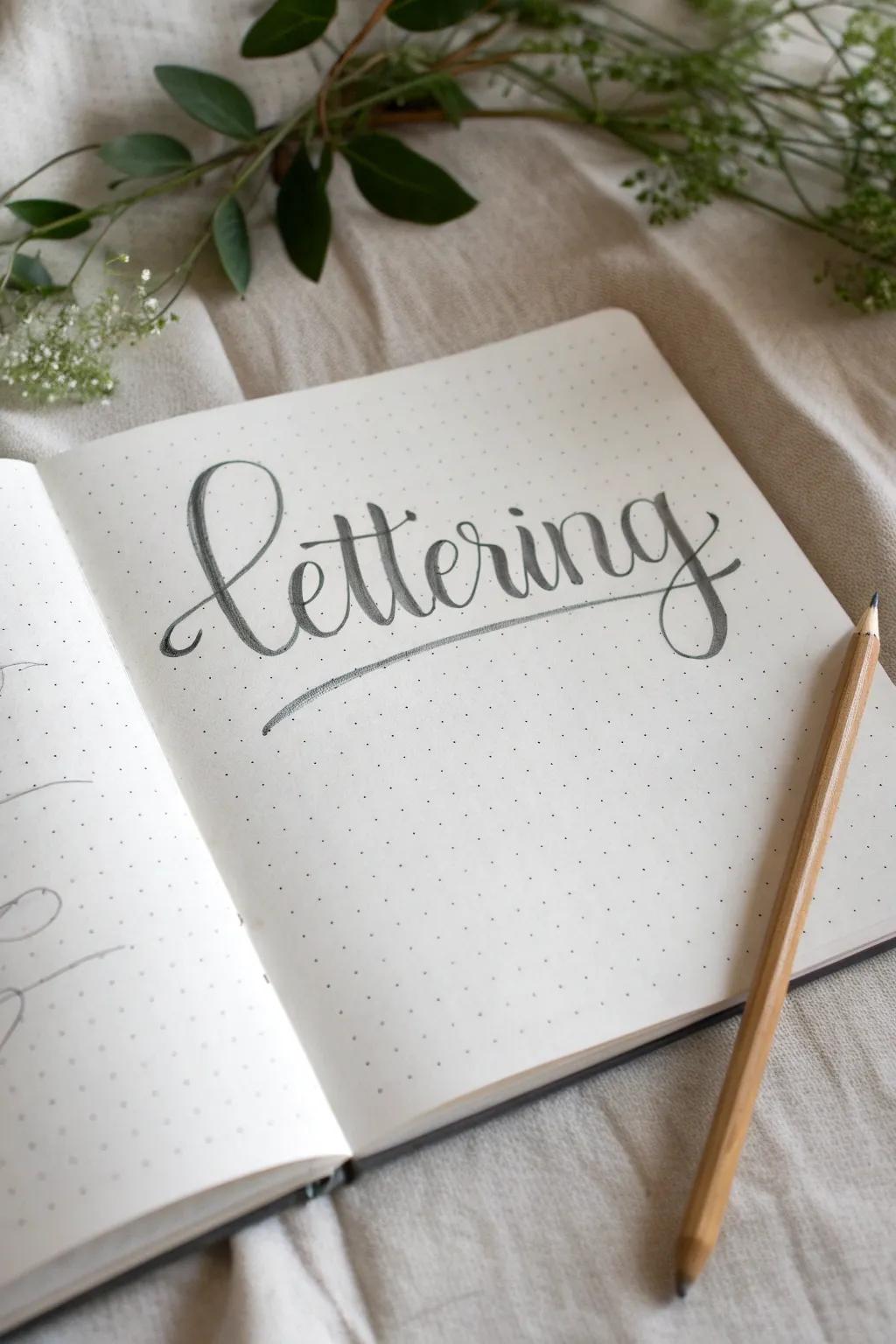 Discover the art of negative space lettering in your bullet journal—where simplicity meets imagination.