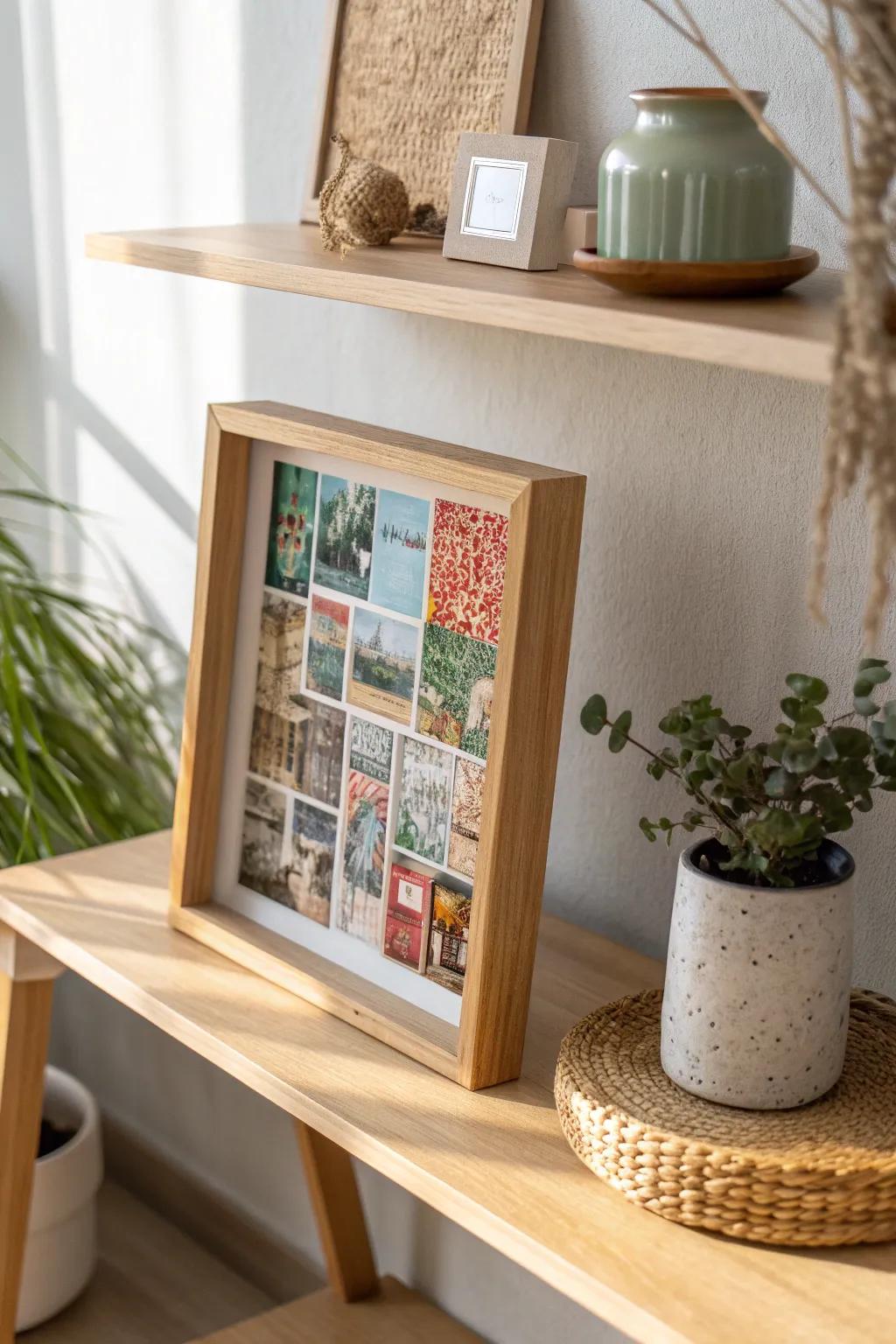 Embrace sustainable style with this eco-friendly shadow box, where beauty meets sustainability.