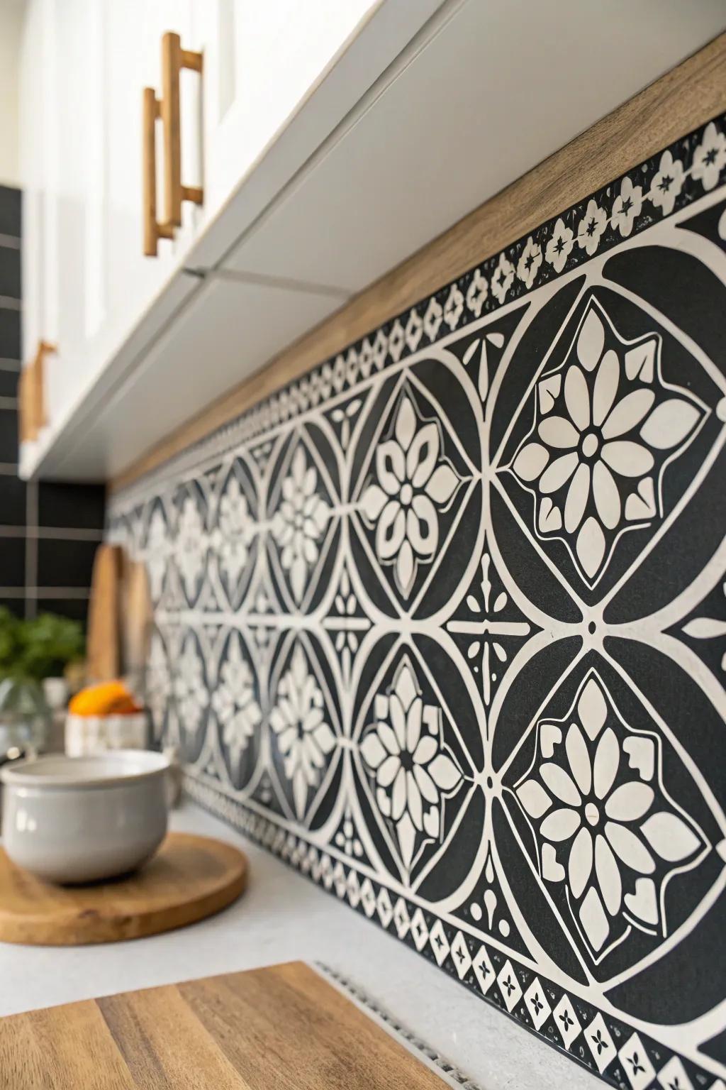 Transform your space with the timeless elegance of black and white stencils—where bold meets beautiful.