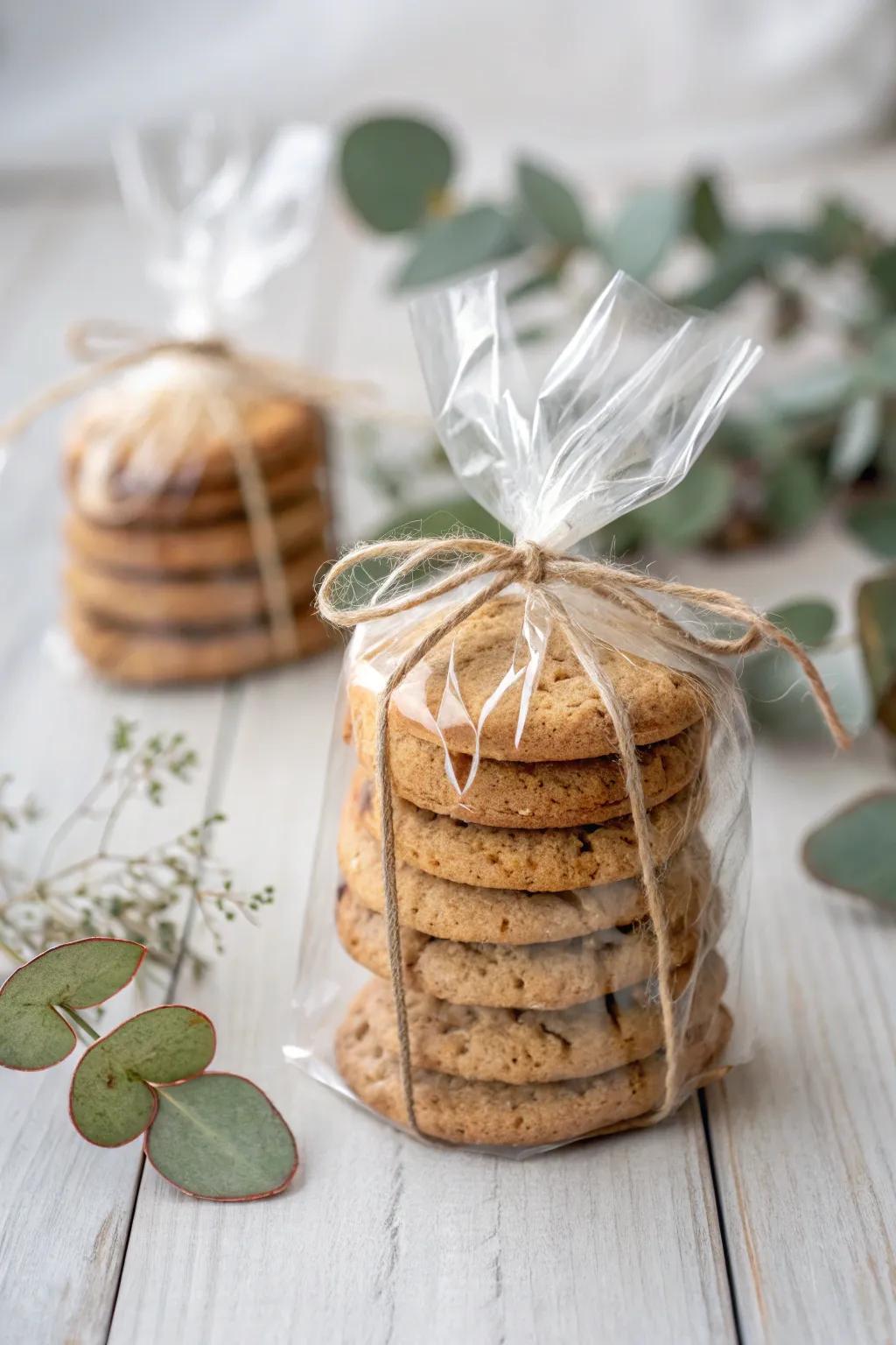 Elevate your gifts with Cellophane Chic: simple elegance meets natural beauty.