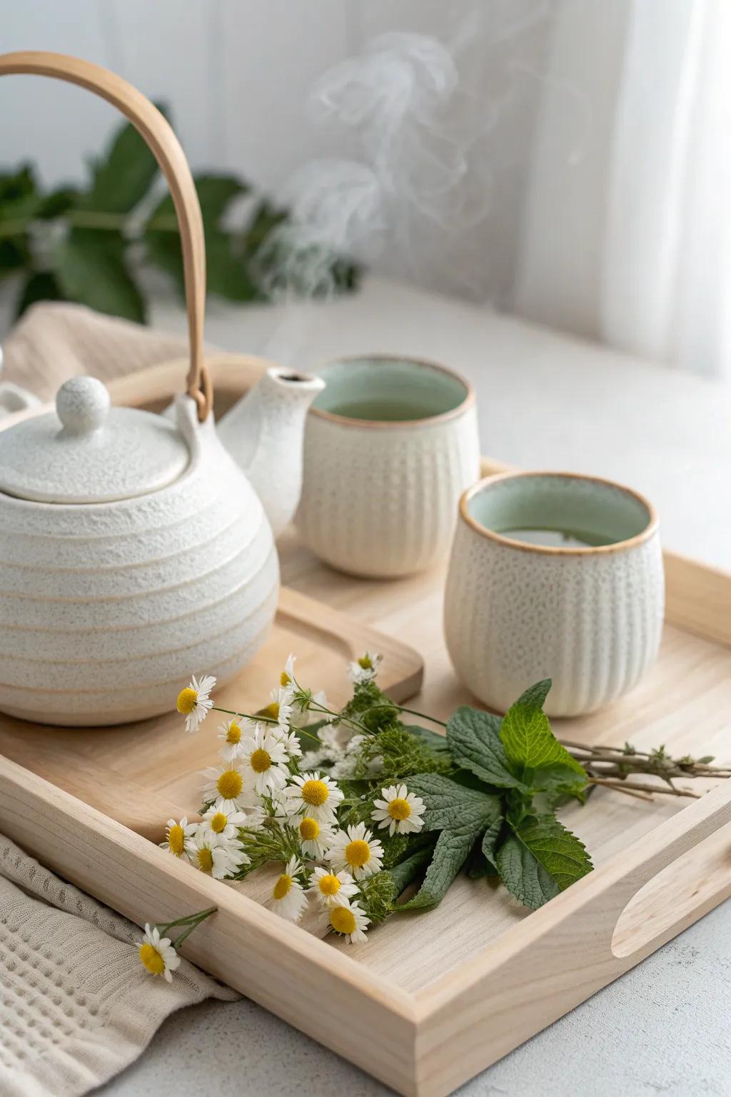 Find serenity in every sip with soothing herbal tea.