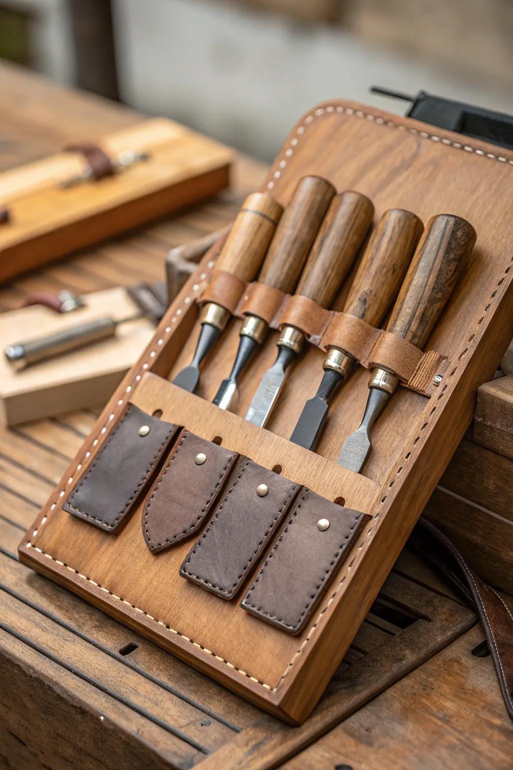 Craftsmanship meets organization: Your chisels deserve a spot as unique as they are.