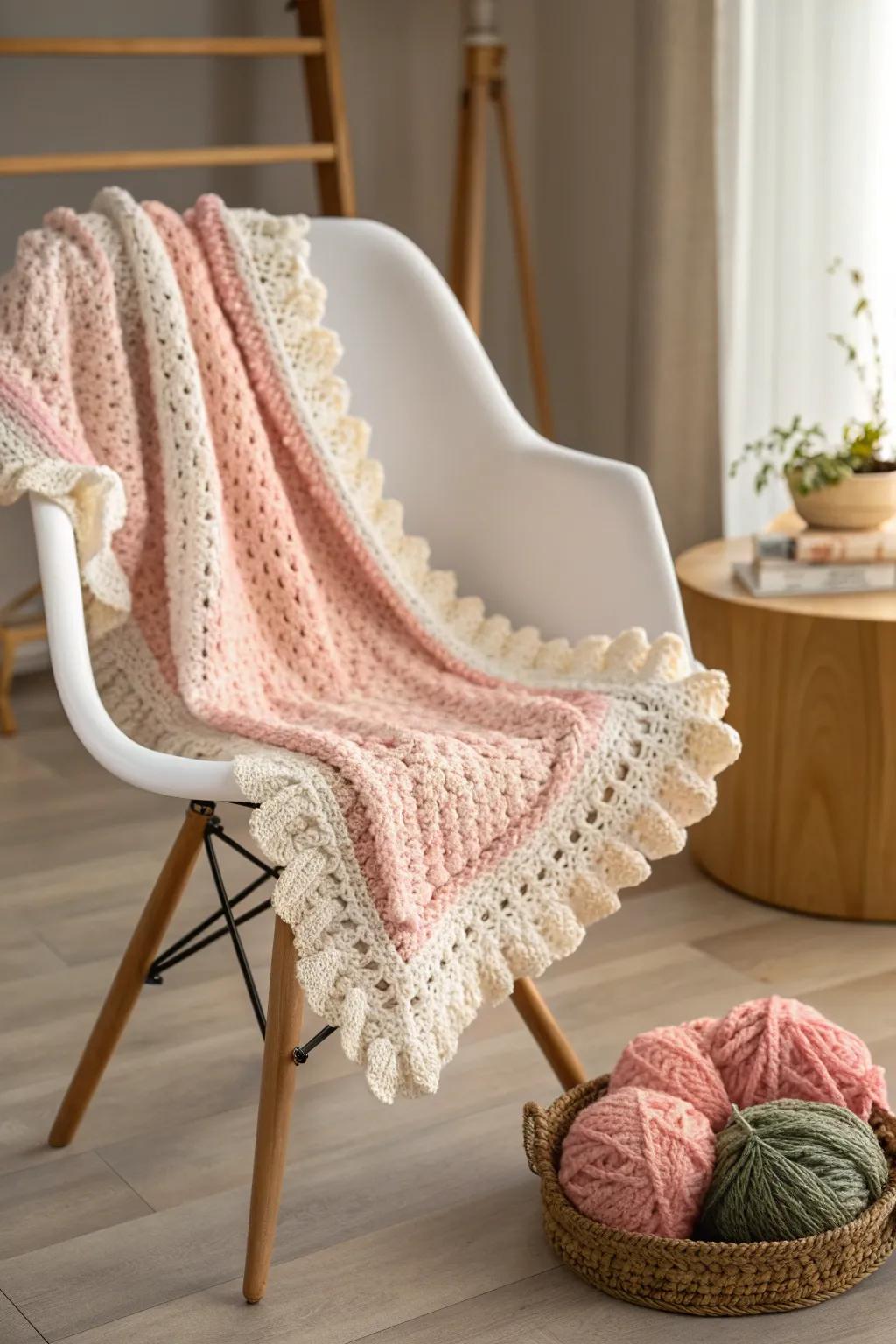 Transform simplicity into charm with a playful ruffle border.