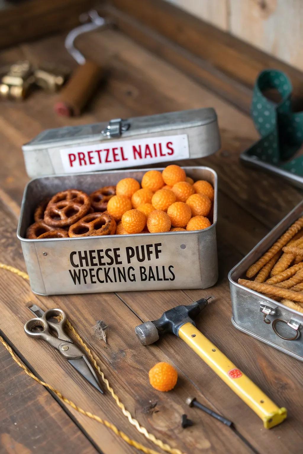 Transform your party with a Toolbox Snack Station – where creativity meets craftsmanship!