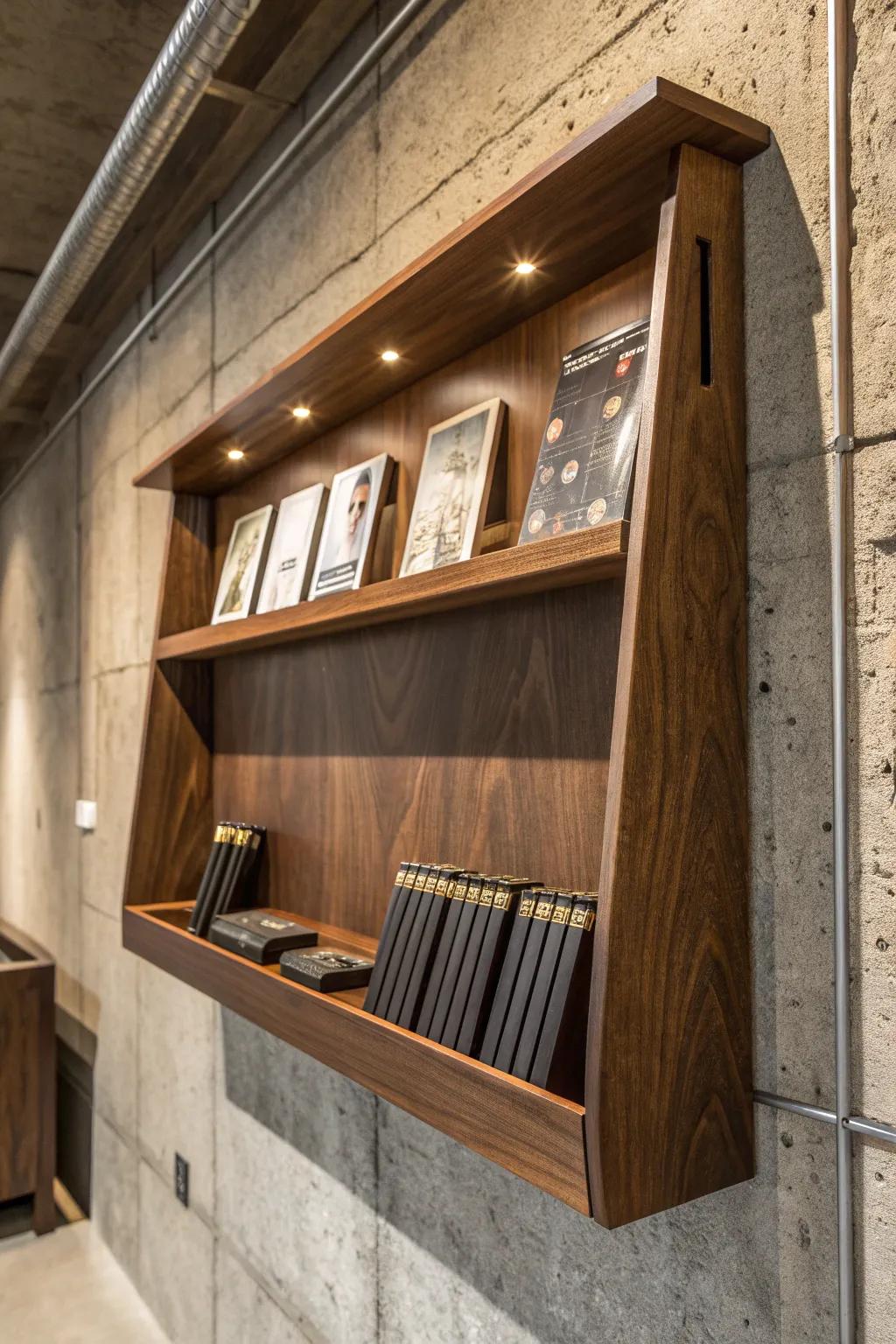 Transform your storage into a statement with sleek, handcrafted shelving.