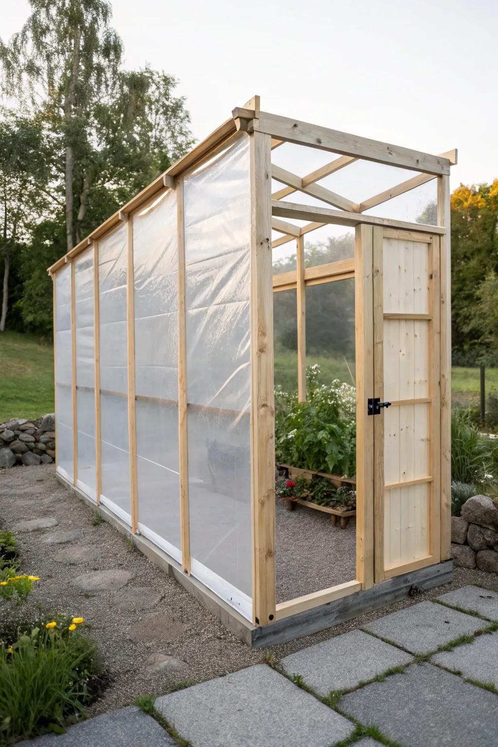 Create your own slice of tranquility with a simple DIY lean-to greenhouse. Perfect for a weekend project, it combines minimalist design with natural elegance.