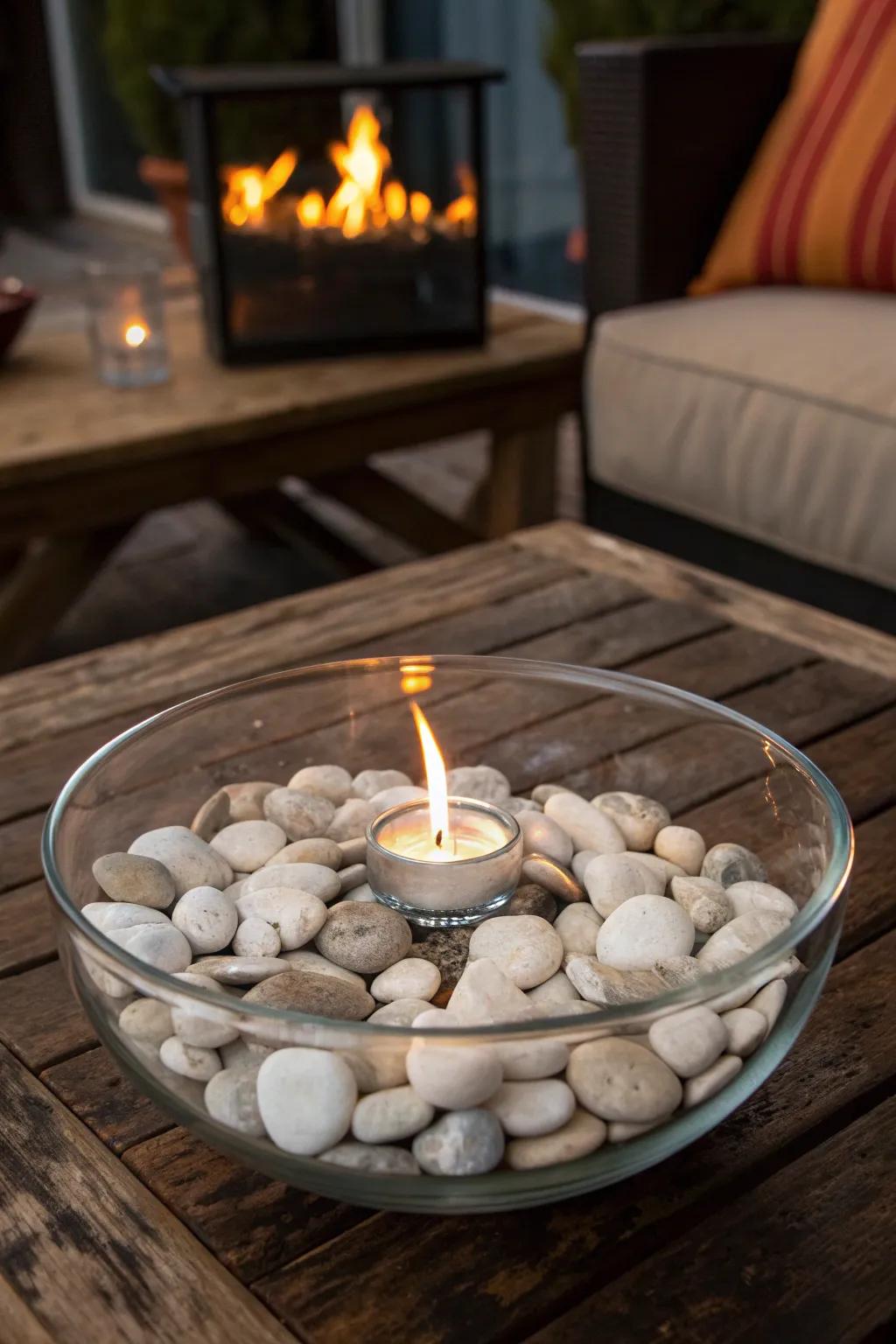 Bring warmth and elegance to your space with this DIY glass bowl fire pit – a perfect blend of simplicity and craftsmanship.