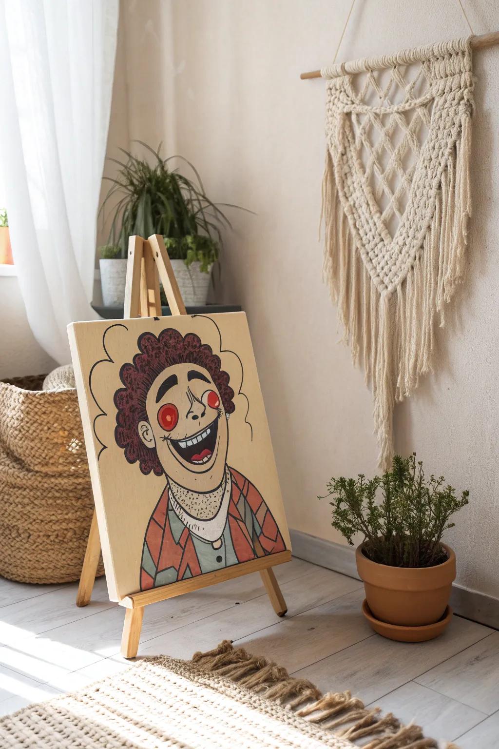 Embrace your playful side with a whimsical self-portrait that brings daily joy!