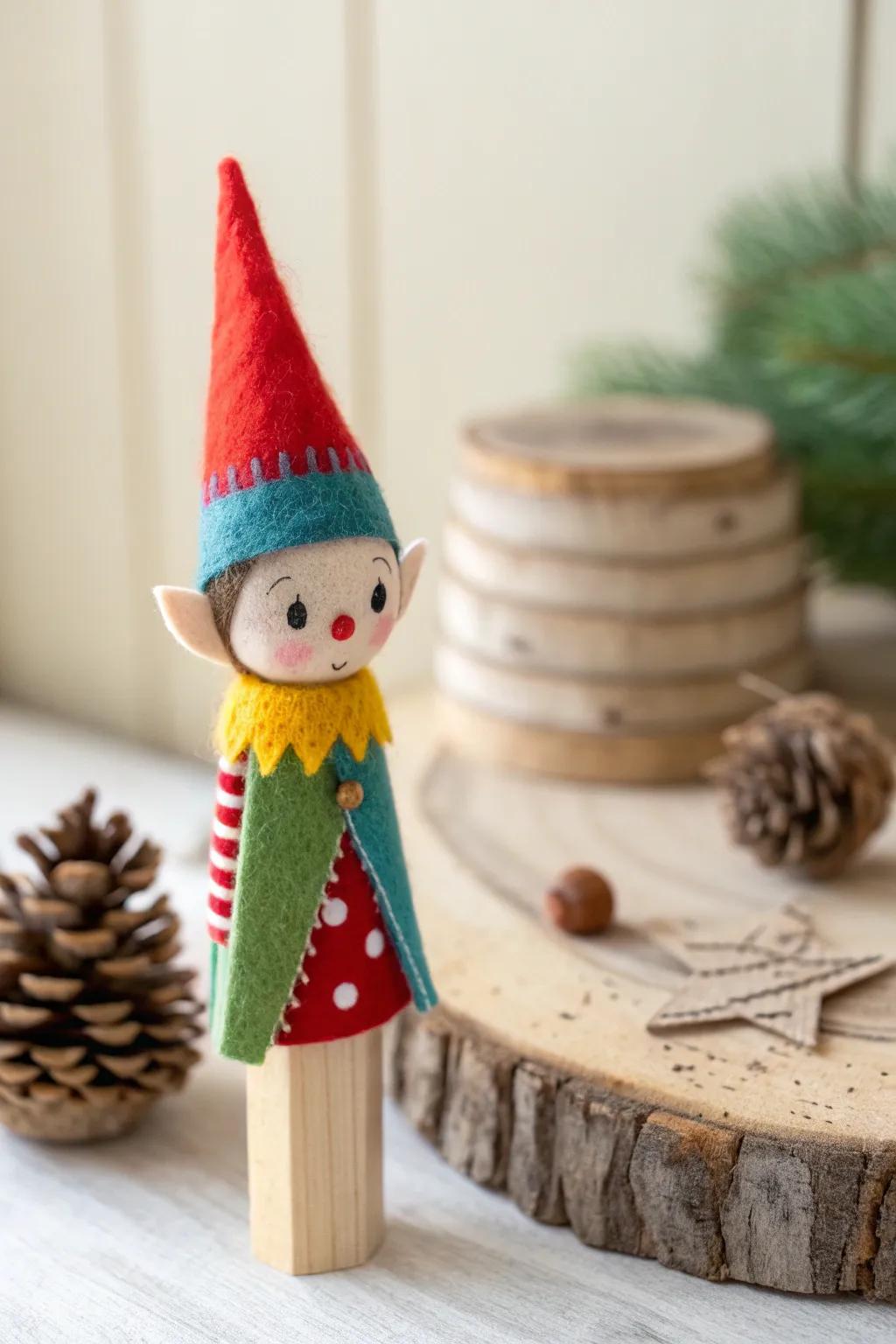 Charming Elf Puppet: A Minimalist's Festive Delight