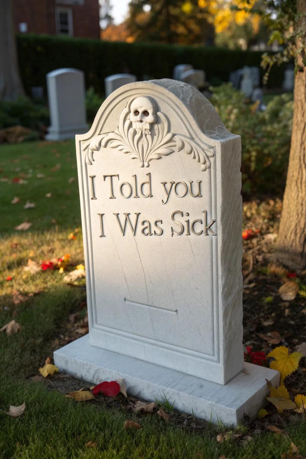 Add a touch of humor to your Halloween decor with playful epitaphs that bring a smile!