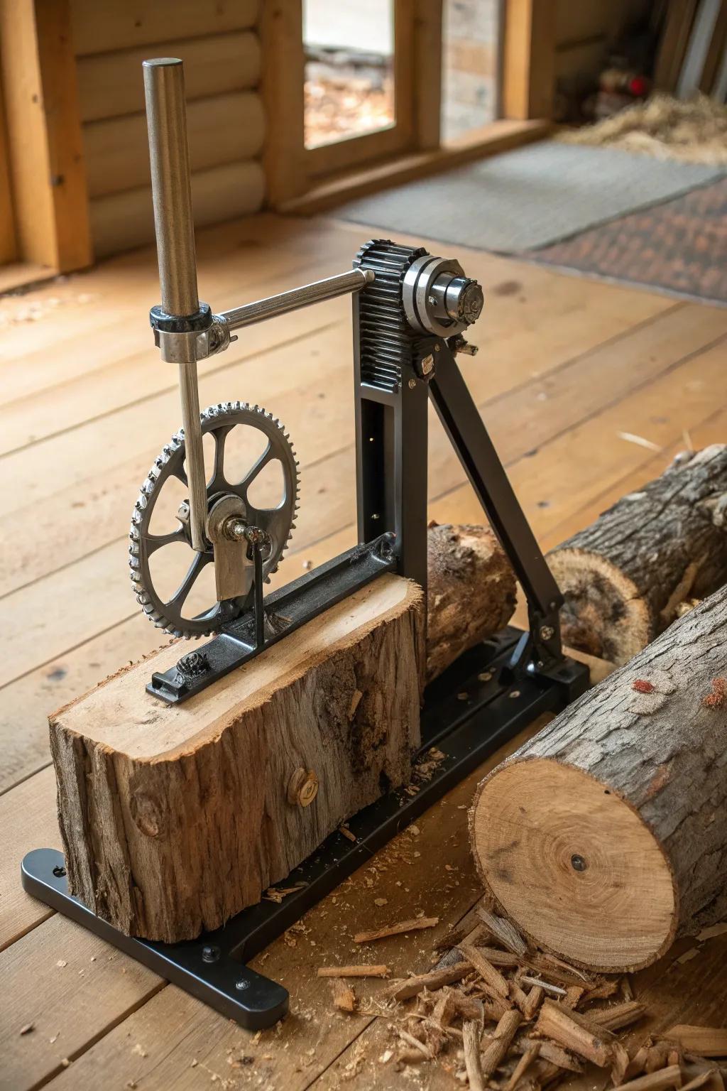 Enhance your wood-splitting game with a foot-operated log splitter – where craftsmanship meets innovation.