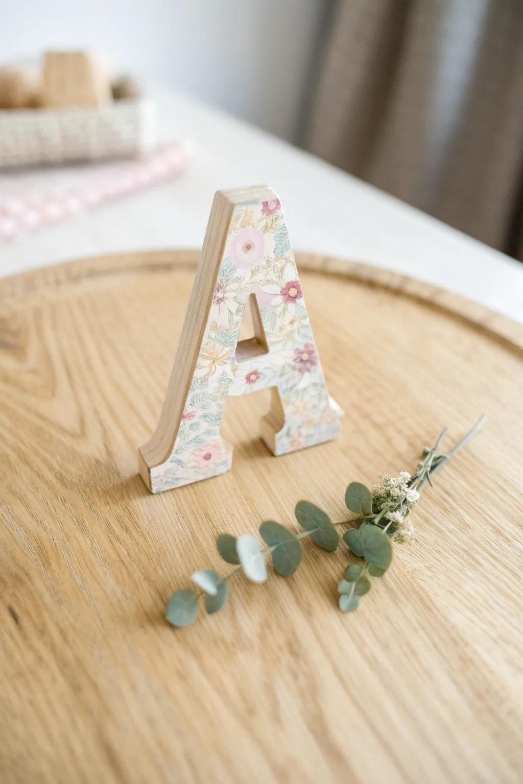 Transform your space with personalized, handcrafted wooden letters using Mod Podge magic.