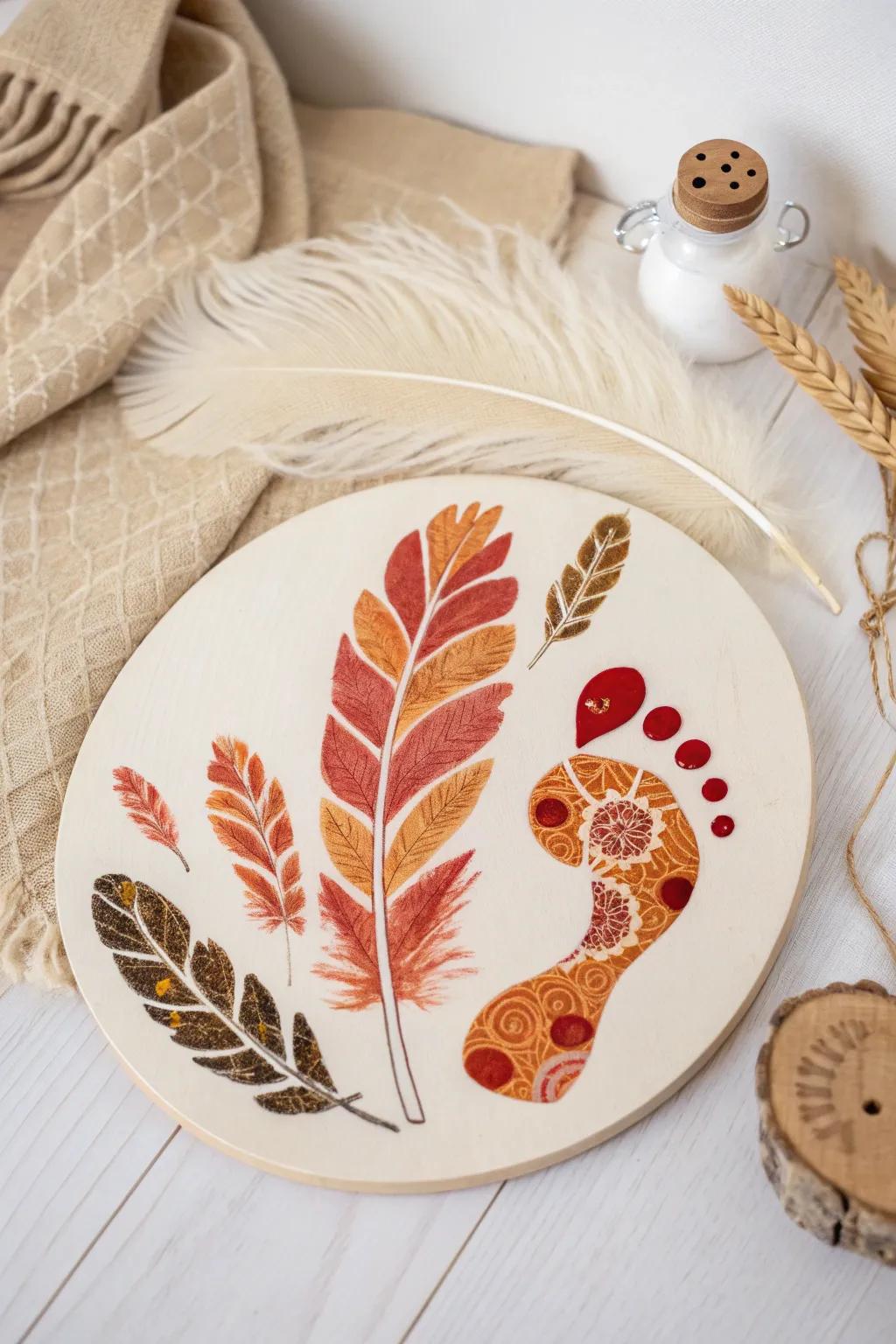Capture the warmth of Thanksgiving with this charming footprint turkey craft — a heartfelt keepsake for the season.