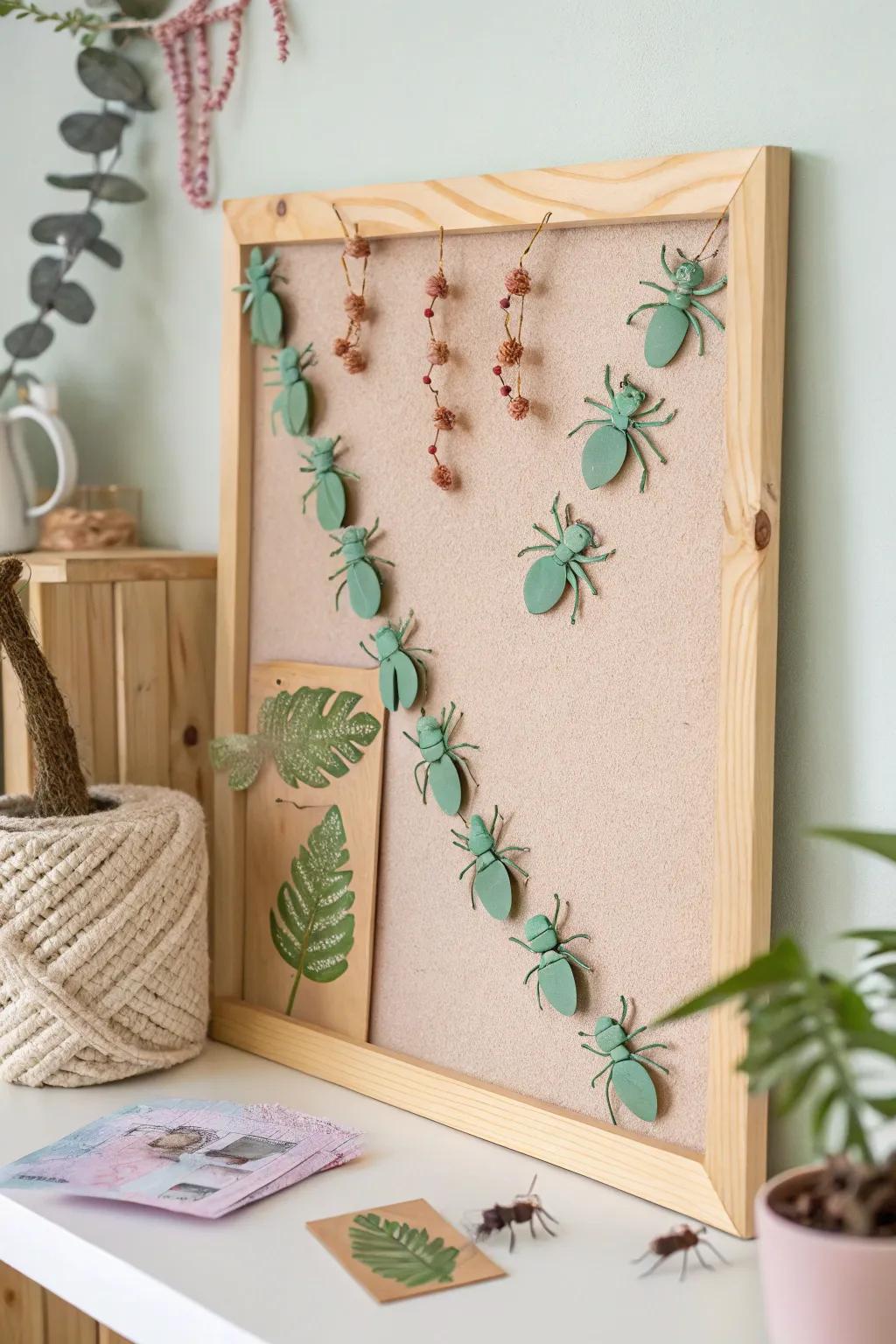 March into whimsy with these charming 3D ants, bringing a playful picnic vibe to your minimalist decor.