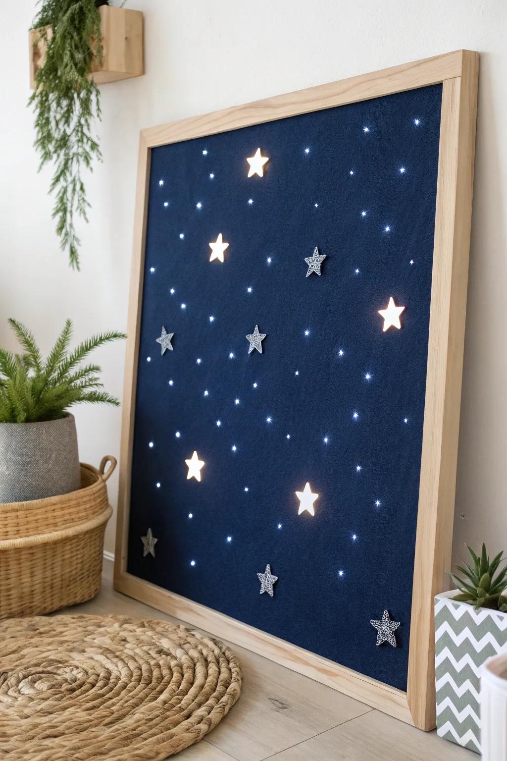 Transform your space with a touch of celestial magic—embrace dreams under a starry sky.