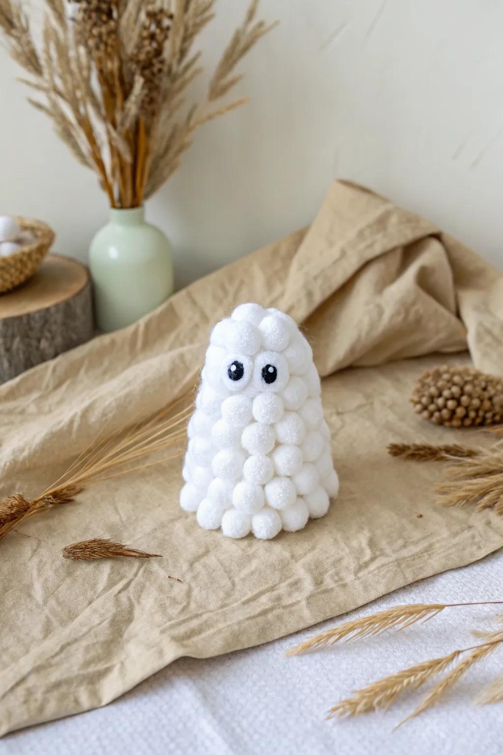 Charming Cotton Ball Ghost: A Simple Yet Delightful Halloween Craft for Little Ones!